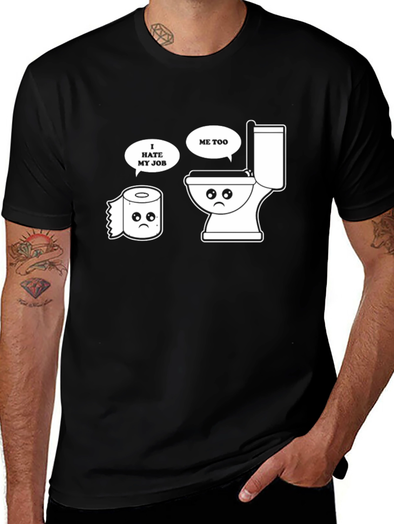 Variant 19 of I Hate My Job T-Shirt Funny Toilet Paper Toilet Humor