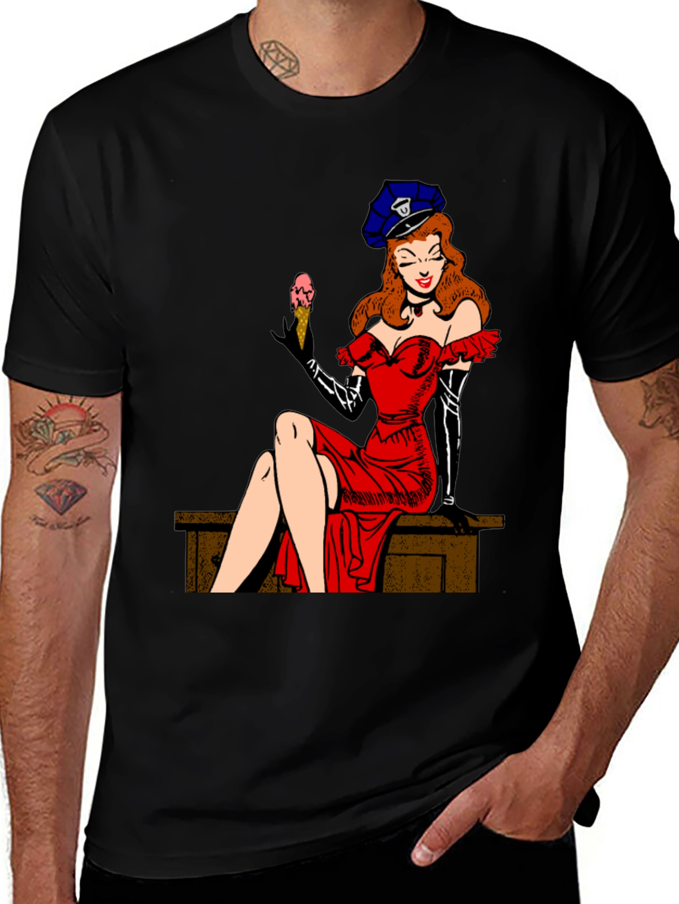Variant 4 of Pin-Up Girl Tee - Retro Style