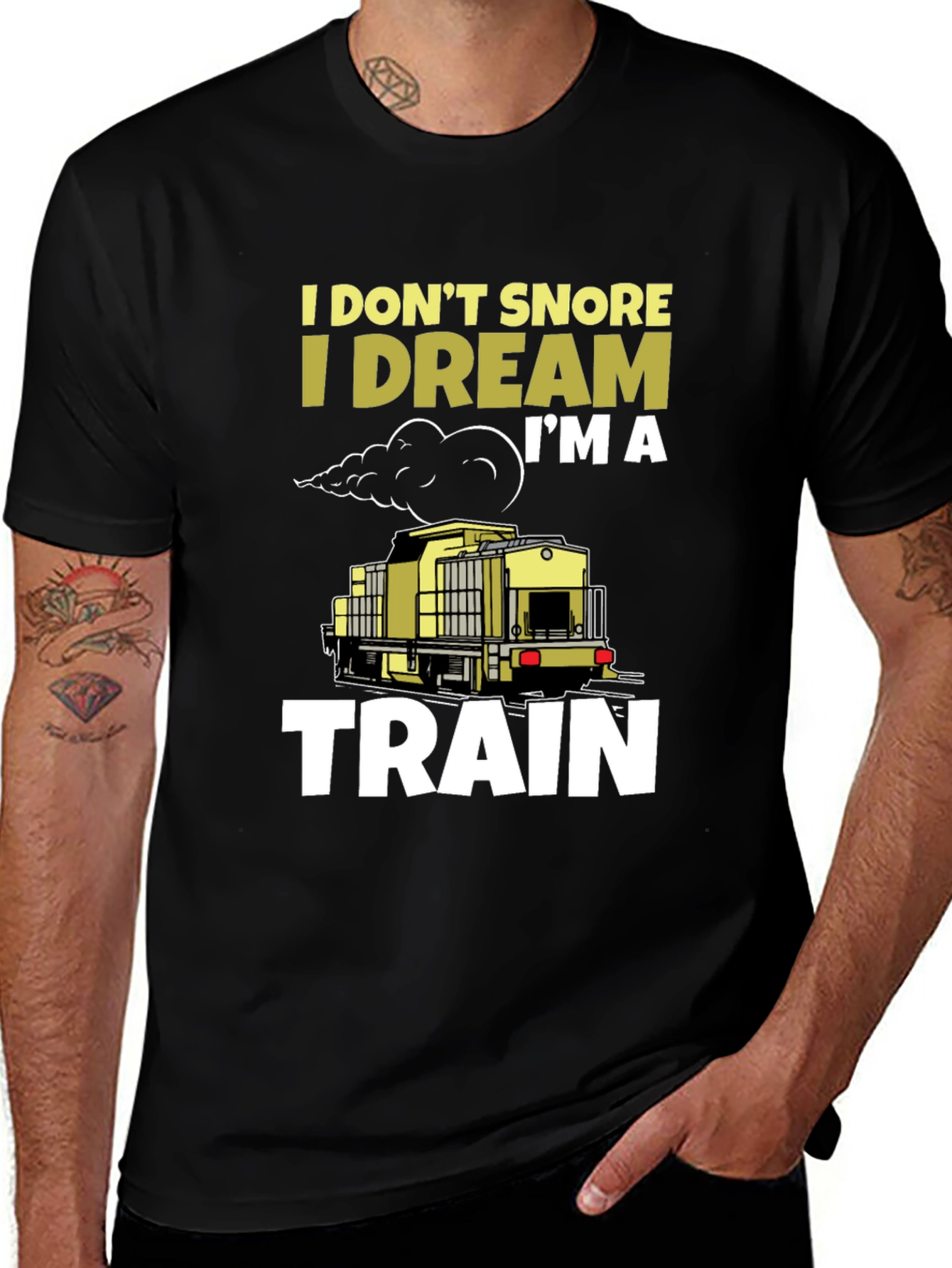 Variant 3 of I Don't Snore, I Dream I'm A Train T-Shirt