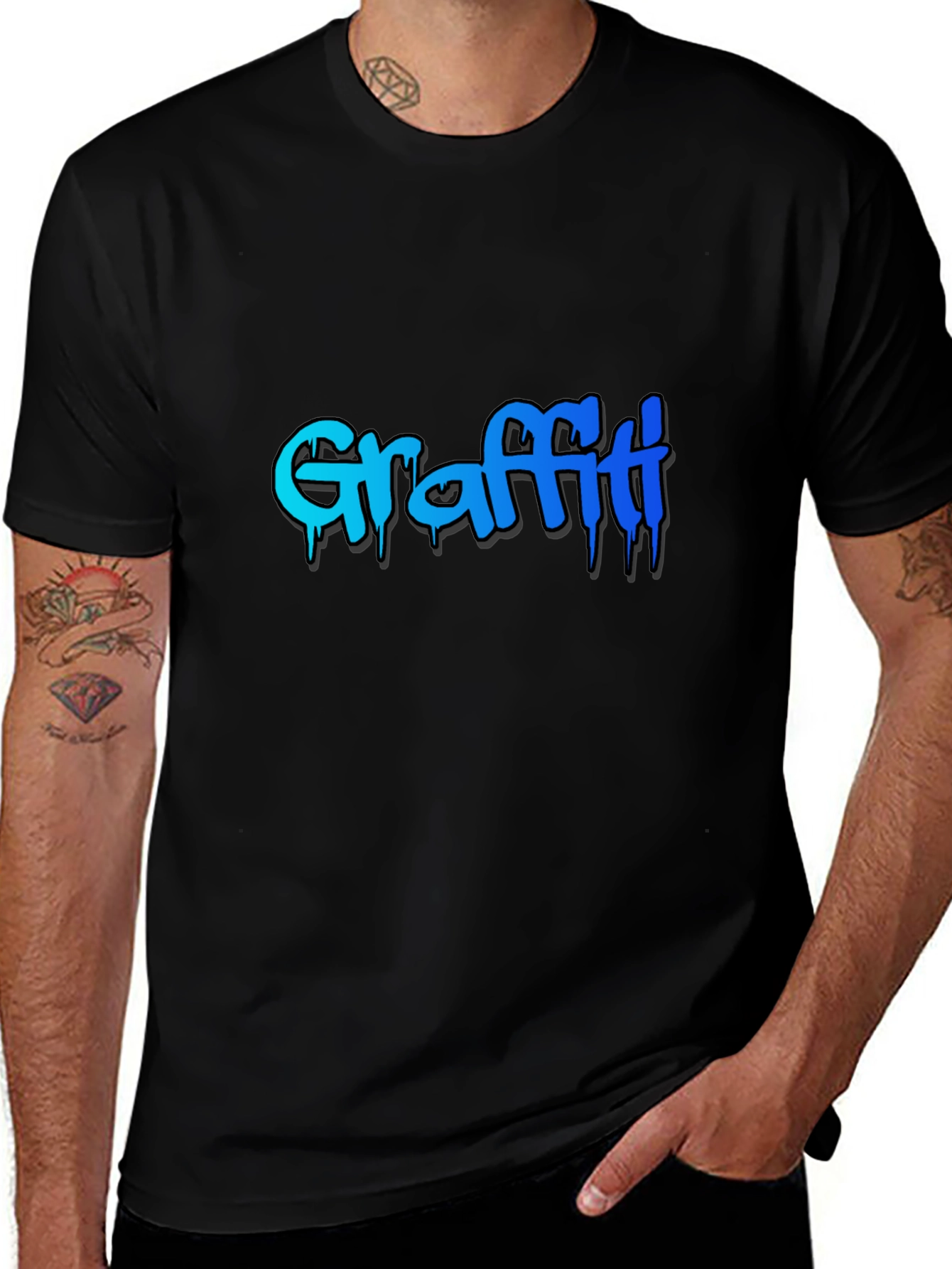 Variant 11 of Graffiti Style Graphic Print T-Shirt