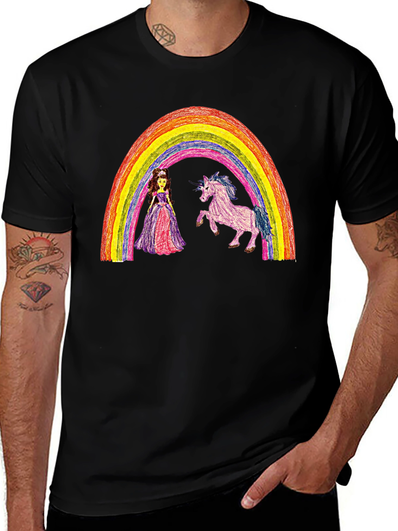Variant 27 of Rainbow Princess Unicorn T-Shirt
