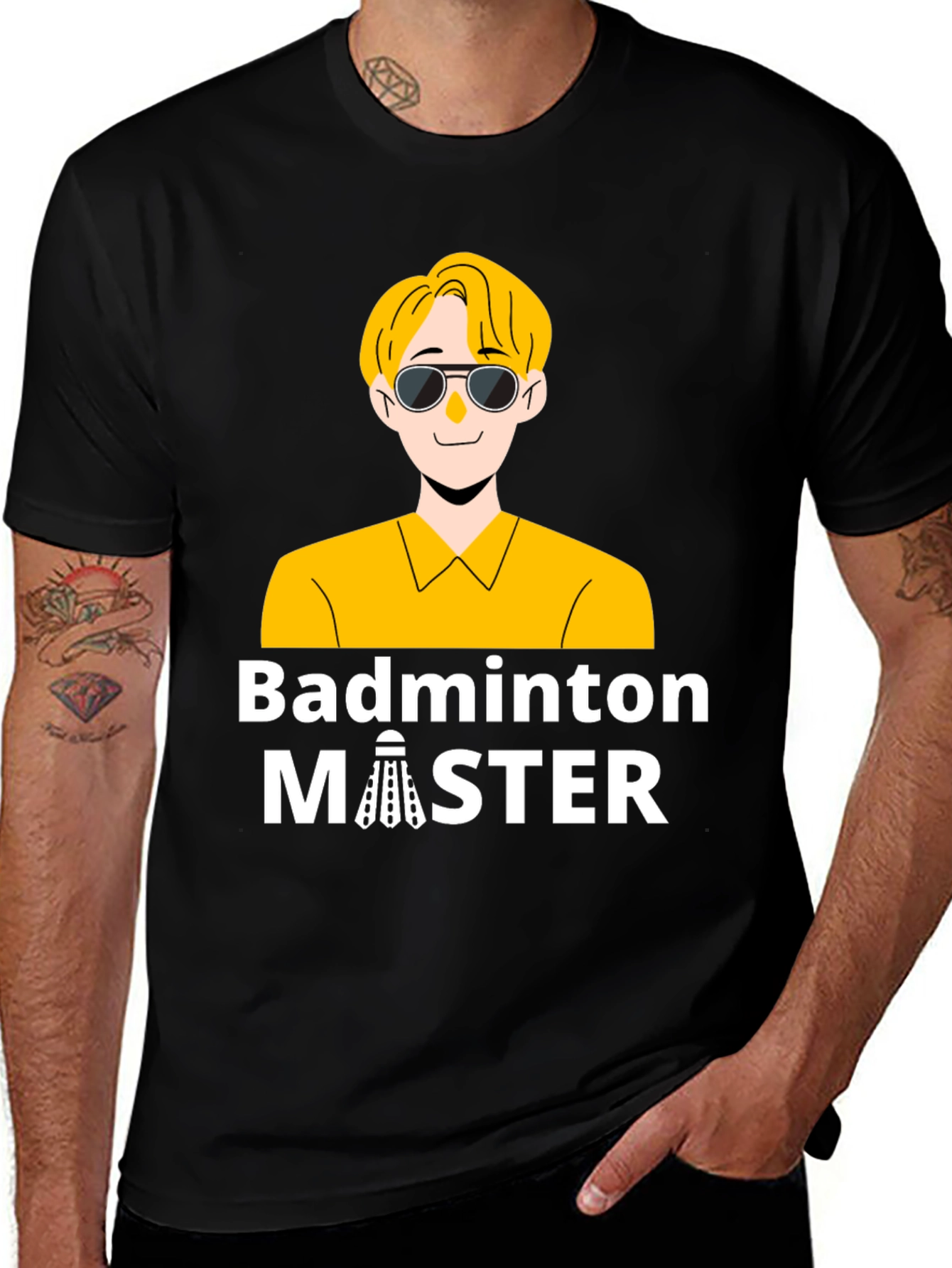 Badminton Master Graphic T-Shirt - Black