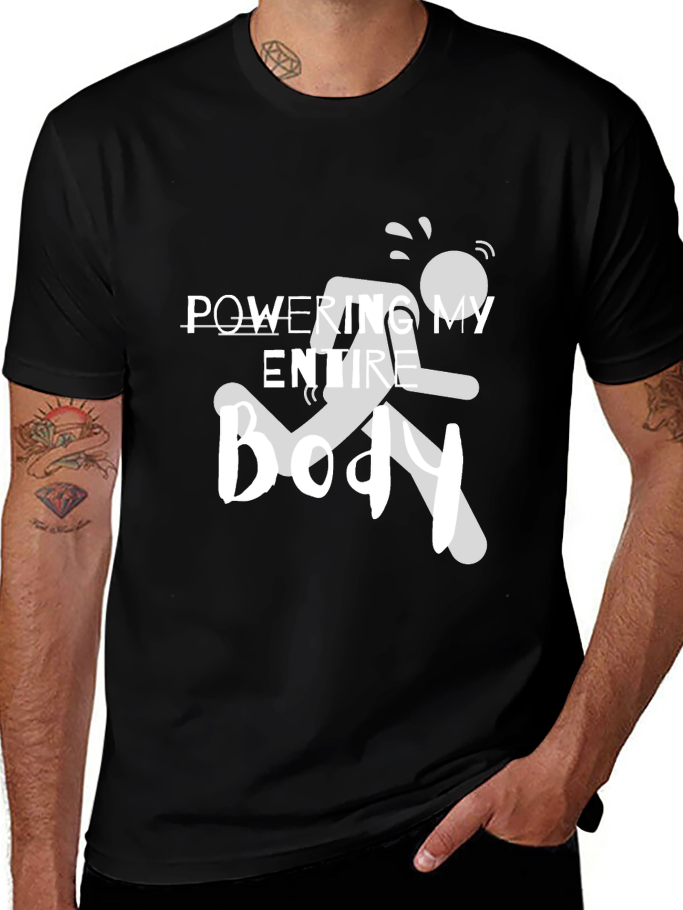 Variant 10 of Powering My Entire Body Graphic Tee