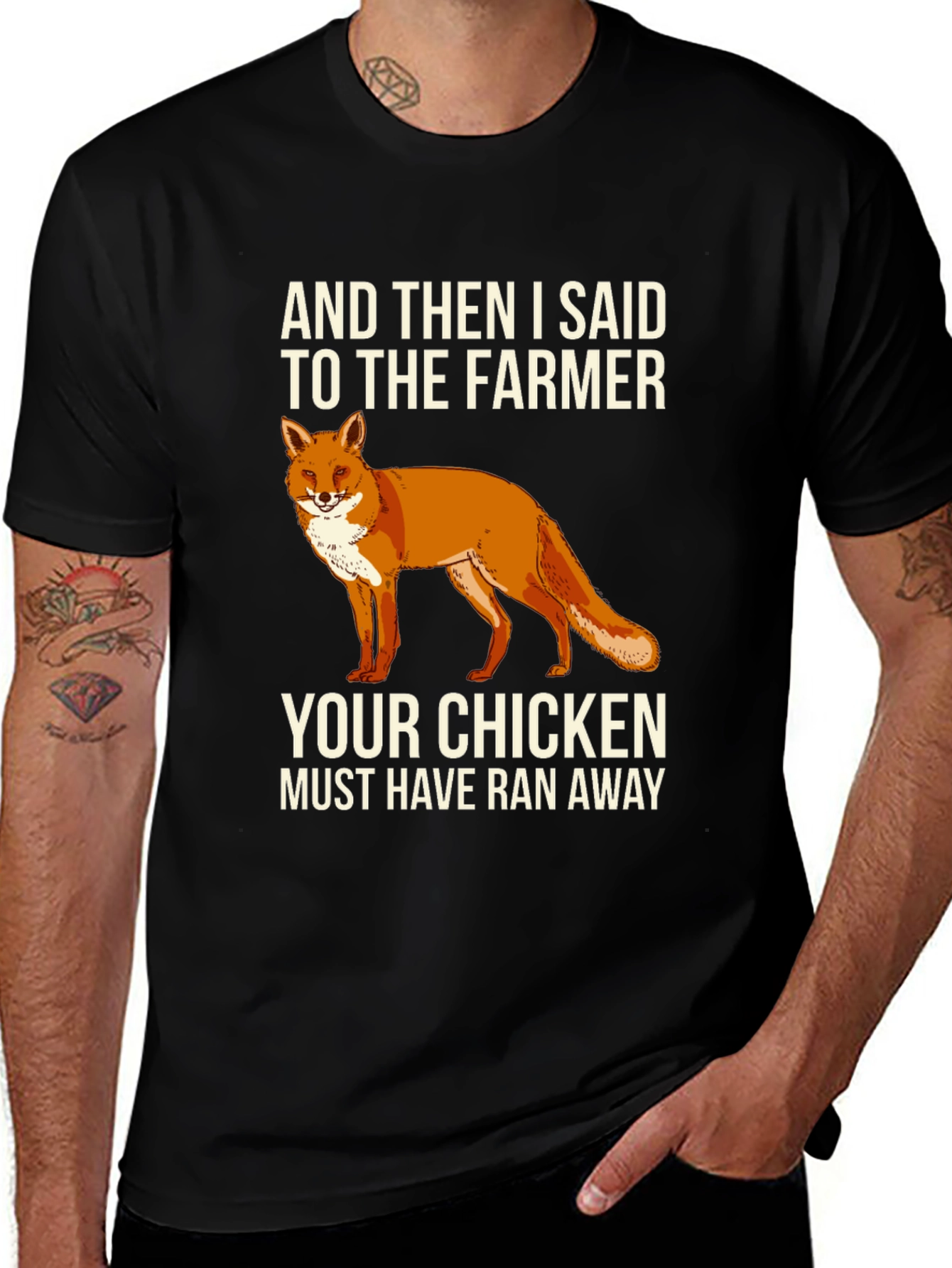 Variant 17 of Funny Fox & Farmer Graphic Tee