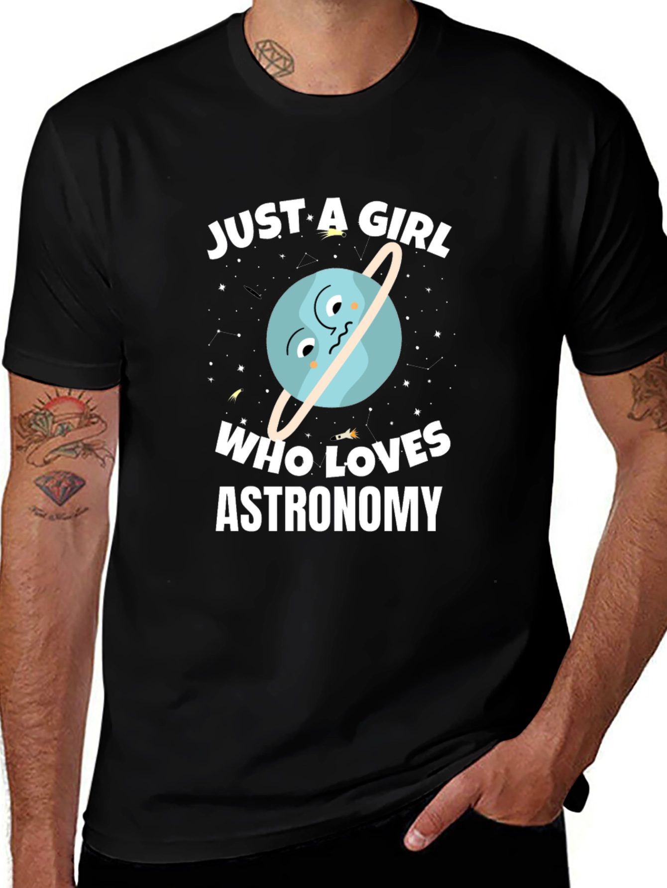 Variant 30 of Astronomy Lover's T-Shirt - Cute Planet Design