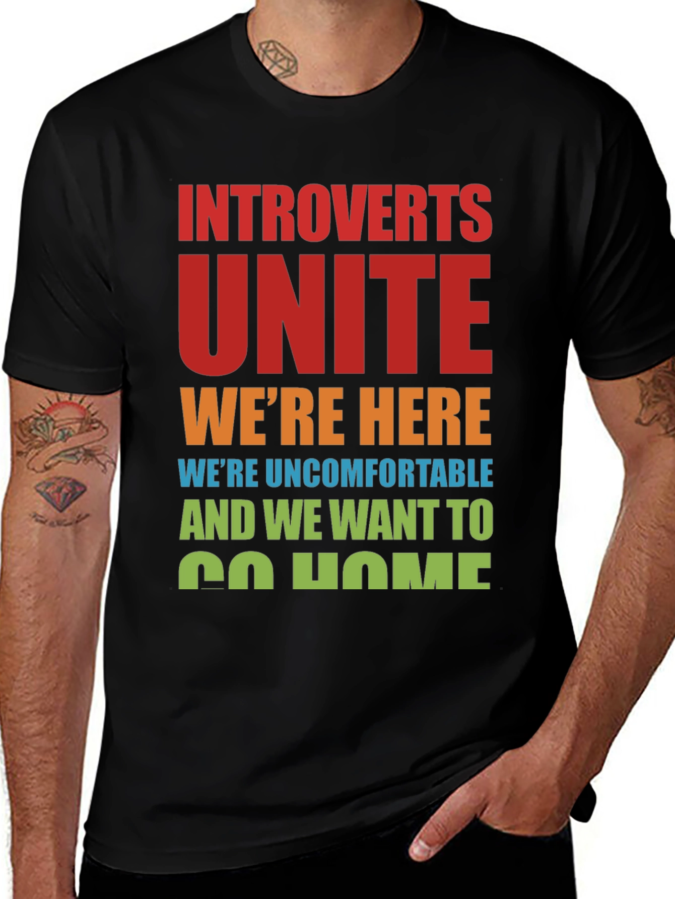 Variant 2 of Introverts Unite T-Shirt Funny Slogan Tee