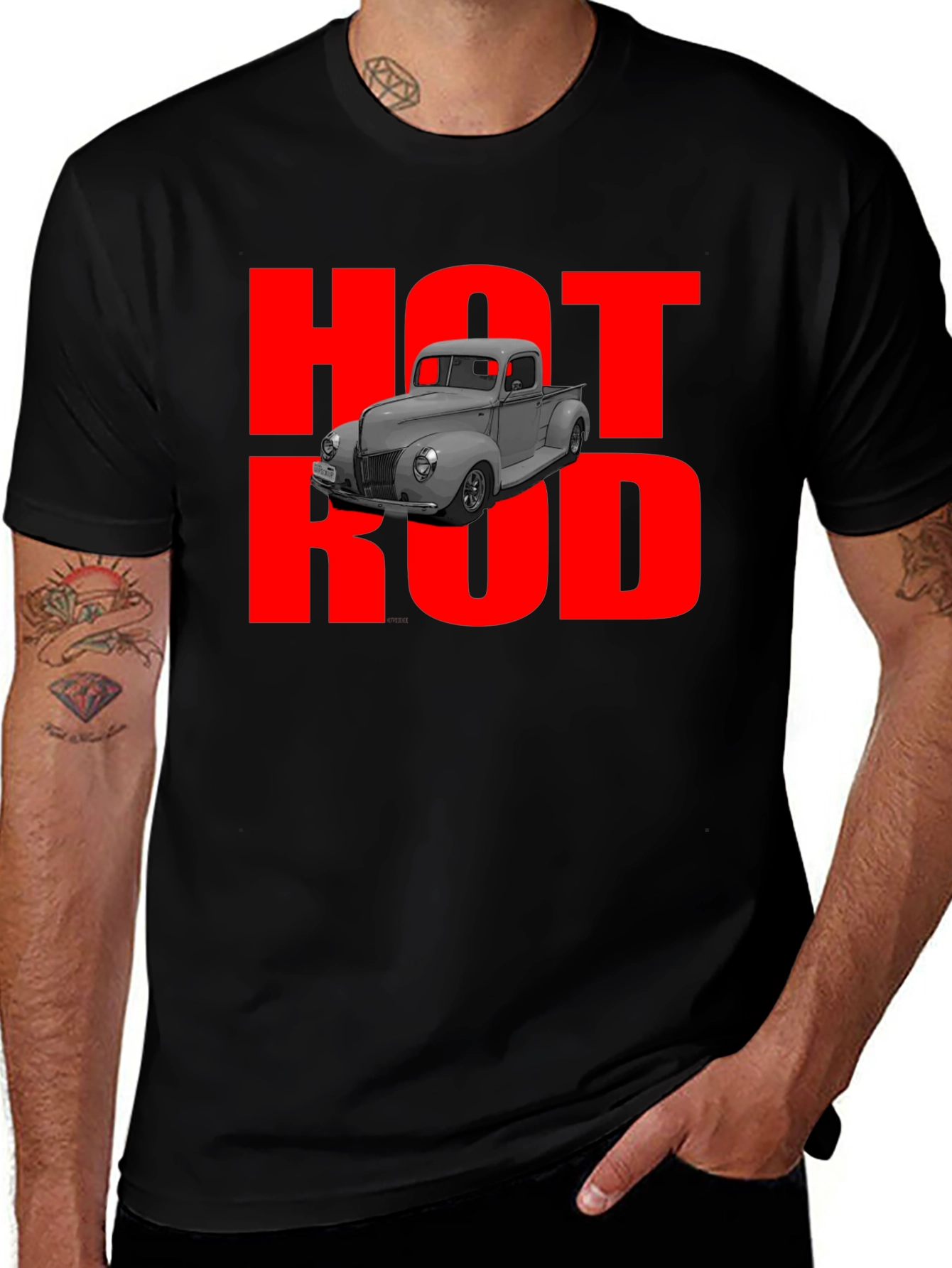 Variant 23 of Hot Rod Truck Graphic T-Shirt - Classic Car Tee