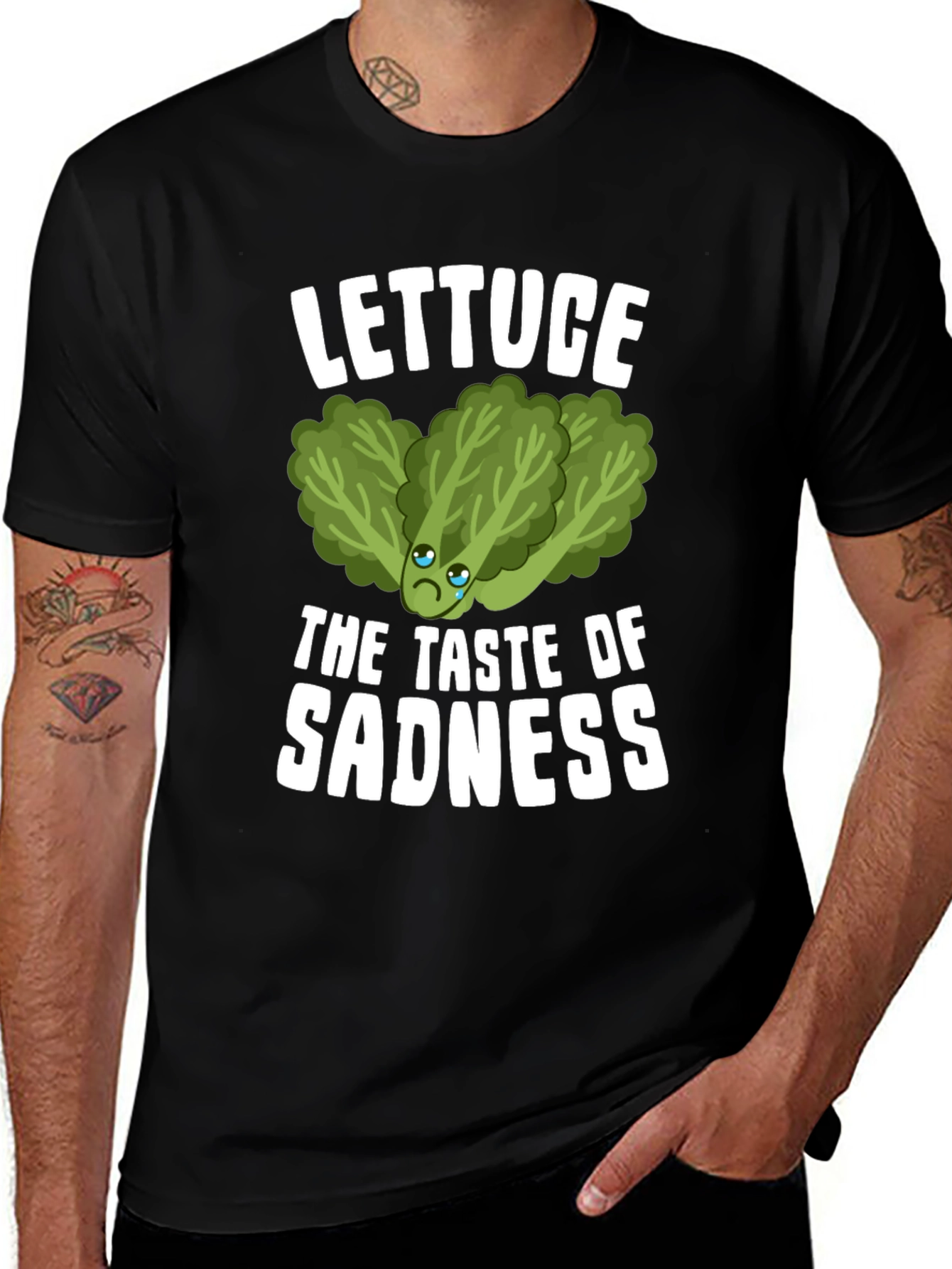 Lettuce Taste of Sadness T-Shirt - Funny Foodie Tee