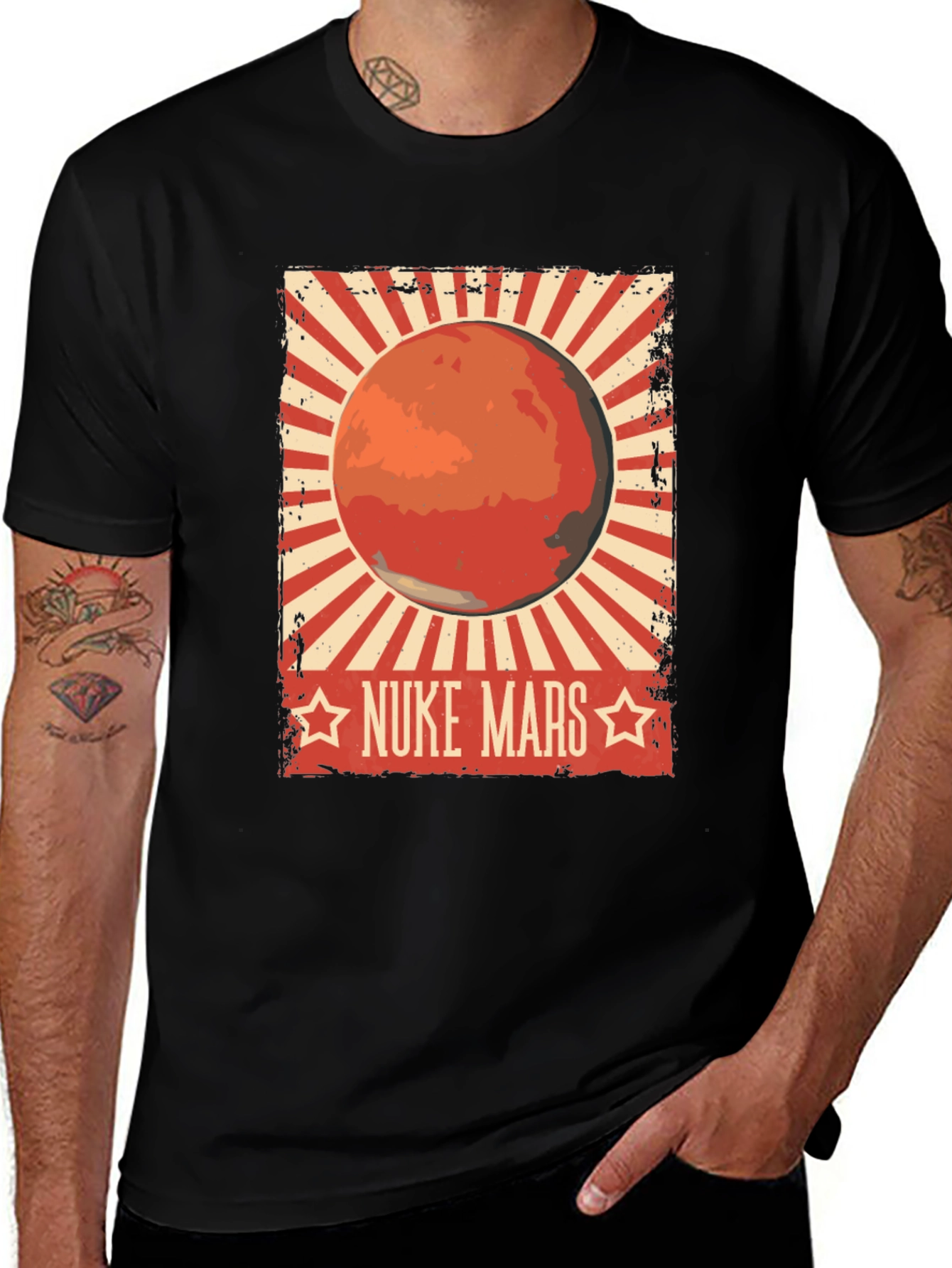 Variant 16 of Nuke Mars Graphic T-Shirt - Sci-Fi Humor Tee