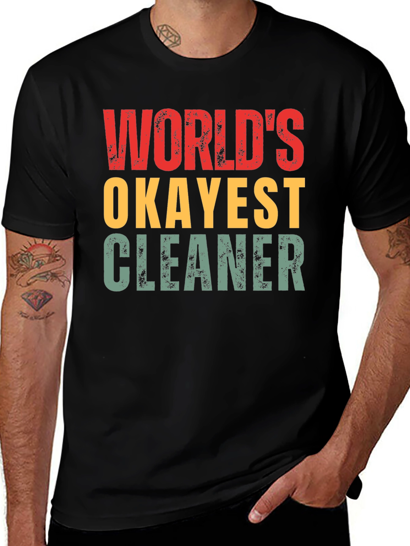 Variant 30 of World's Okayest Cleaner T-Shirt Funny Gift