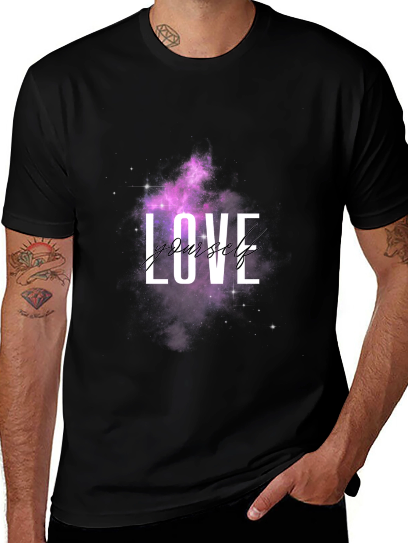 Variant 29 of Love Yourself Graphic Tee - Black