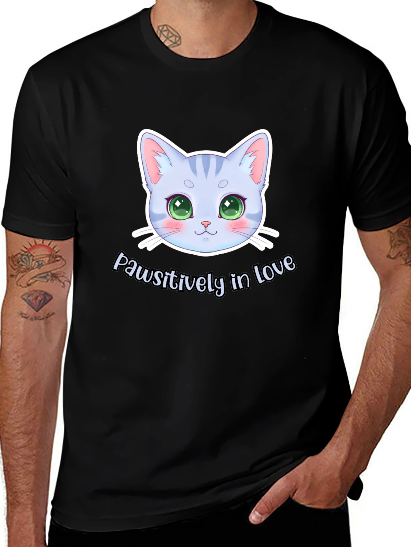 Variant 29 of Pawsitively in Love Cat Graphic T-Shirt