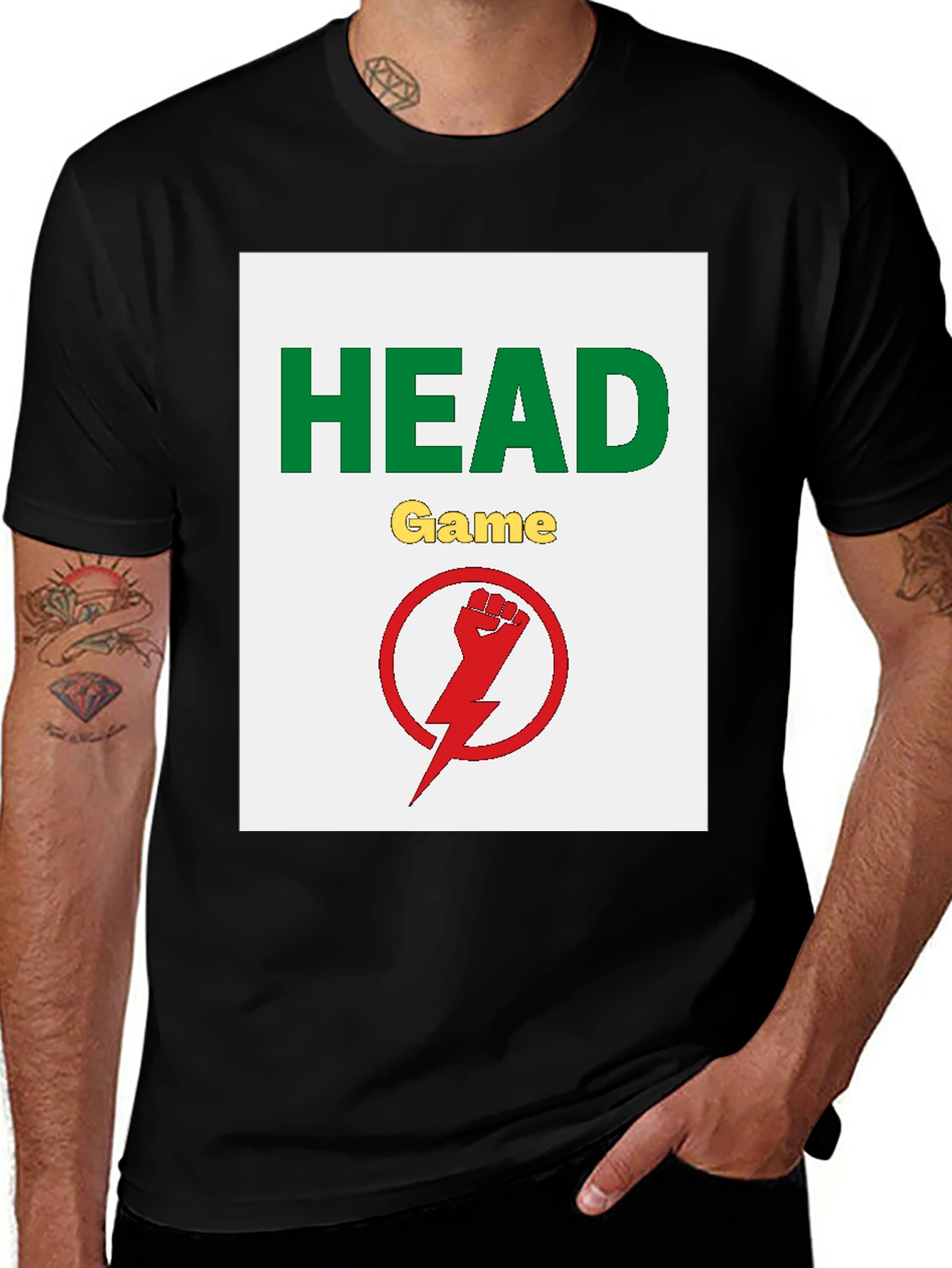 Variant 15 of Head Game Graphic Tee - Black