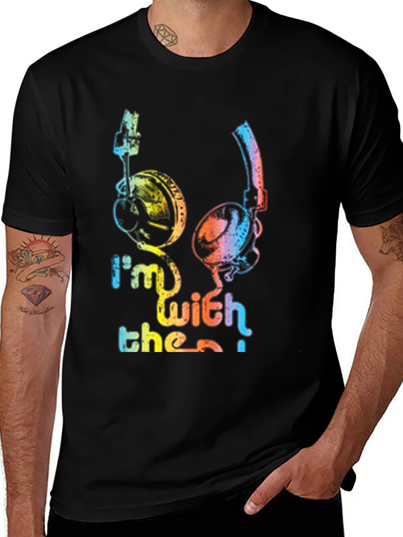 Variant 30 of Rainbow Headphones Graphic T-Shirt