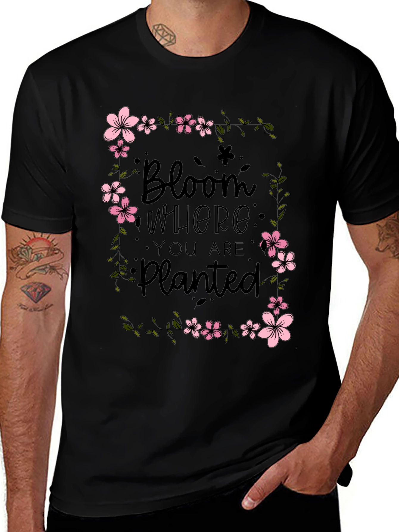 Variant 24 of Bloom Where You Are Planted Floral T-Shirt