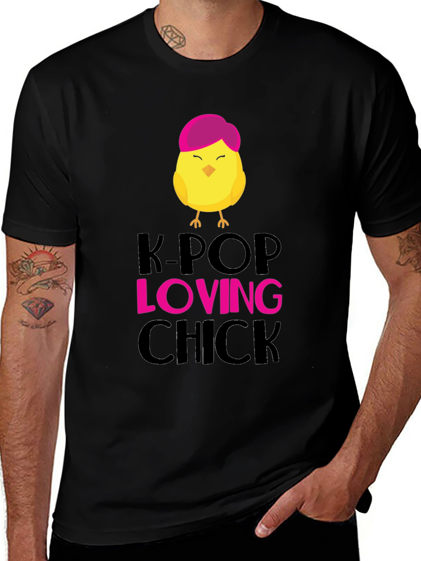 K-Pop Loving Chick Graphic T-Shirt