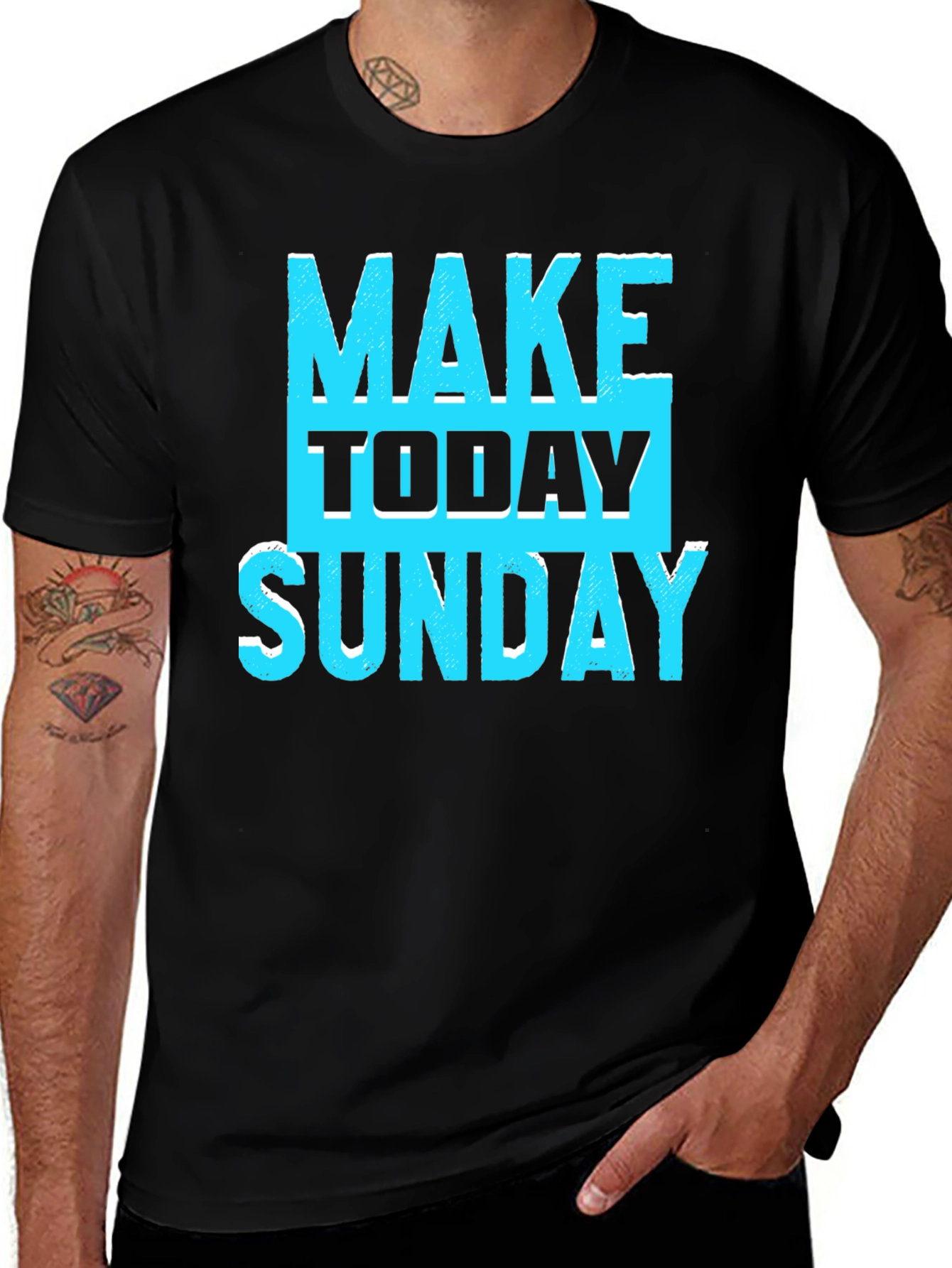 Variant 16 of Make Today Sunday Graphic Tee - Cool Casual T-Shirt