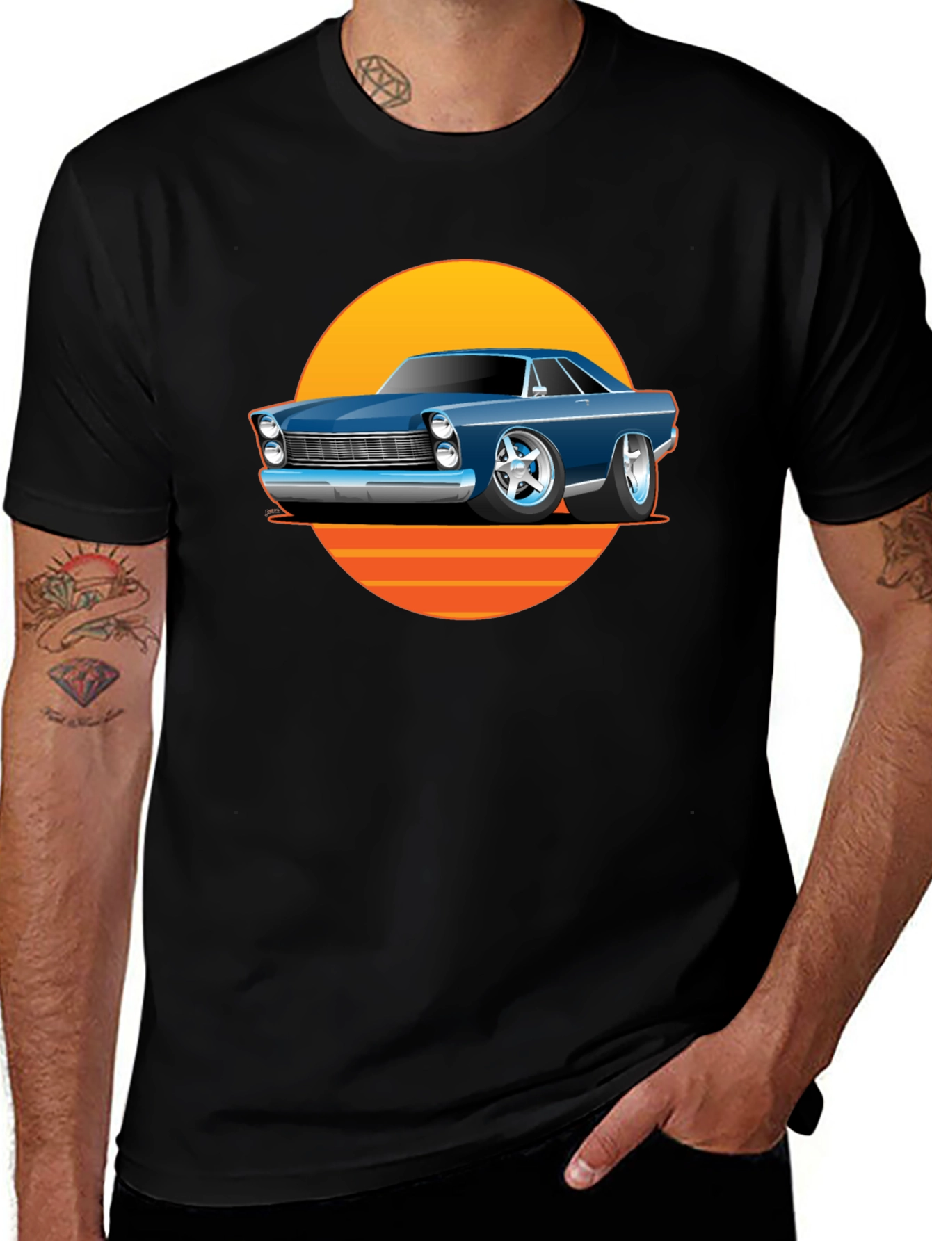 Variant 25 of Classic Car Sunset Graphic T-Shirt