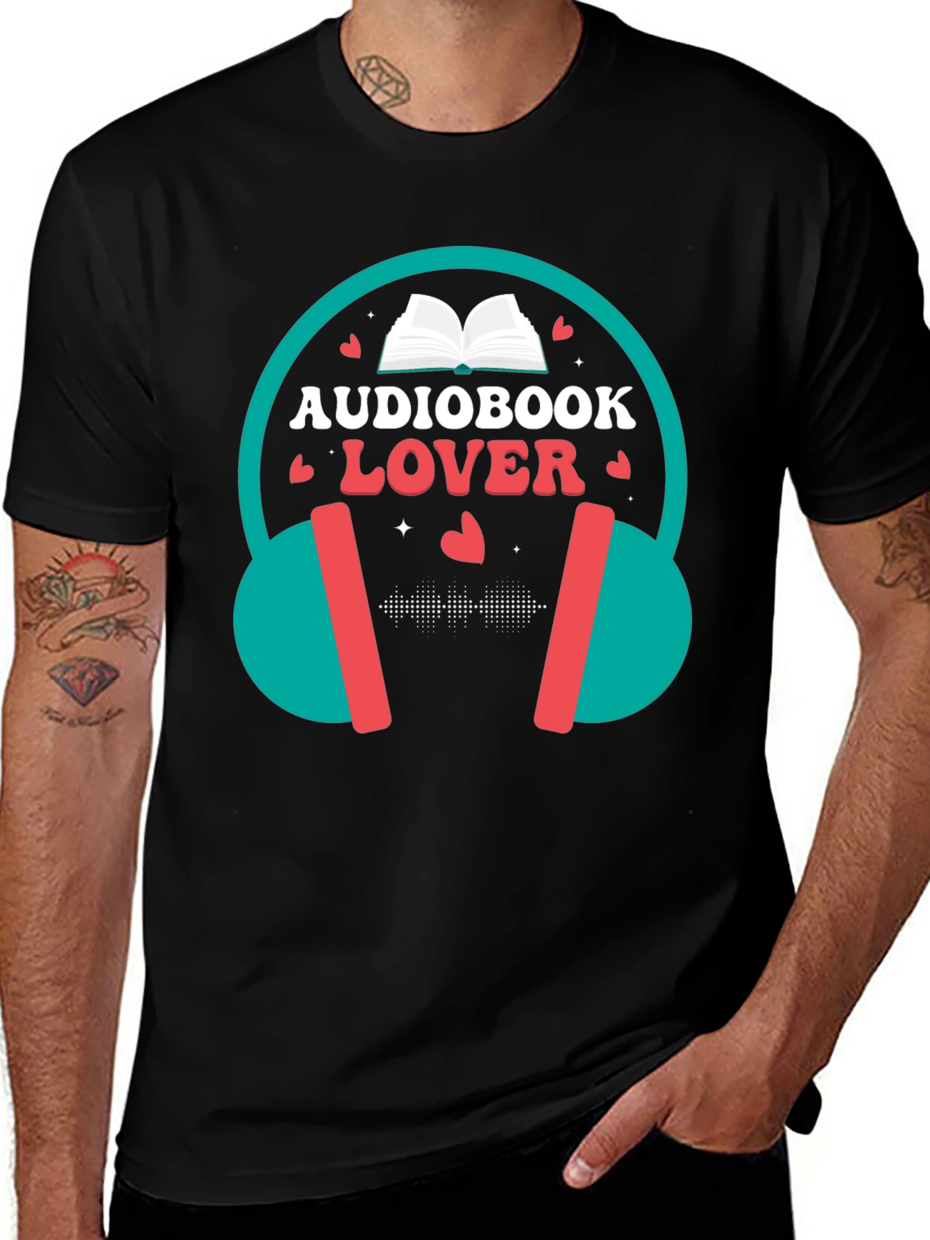 Variant 9 of Audiobook Lover T-Shirt - Headphones Design