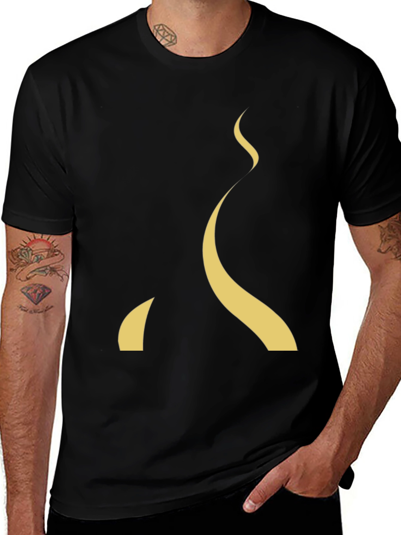 Variant 14 of Modern Abstract Curve T-Shirt