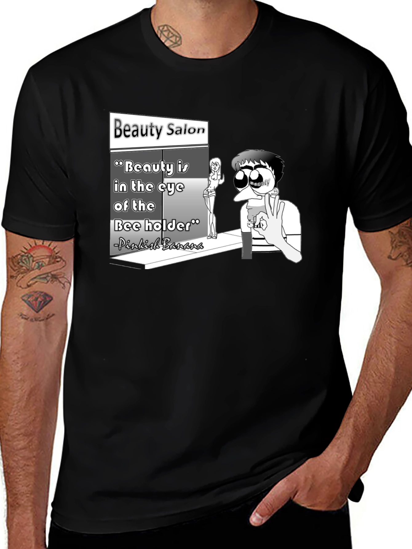 Variant 24 of Beauty Salon Graphic Tee - Eye of the Bee Holder Humor