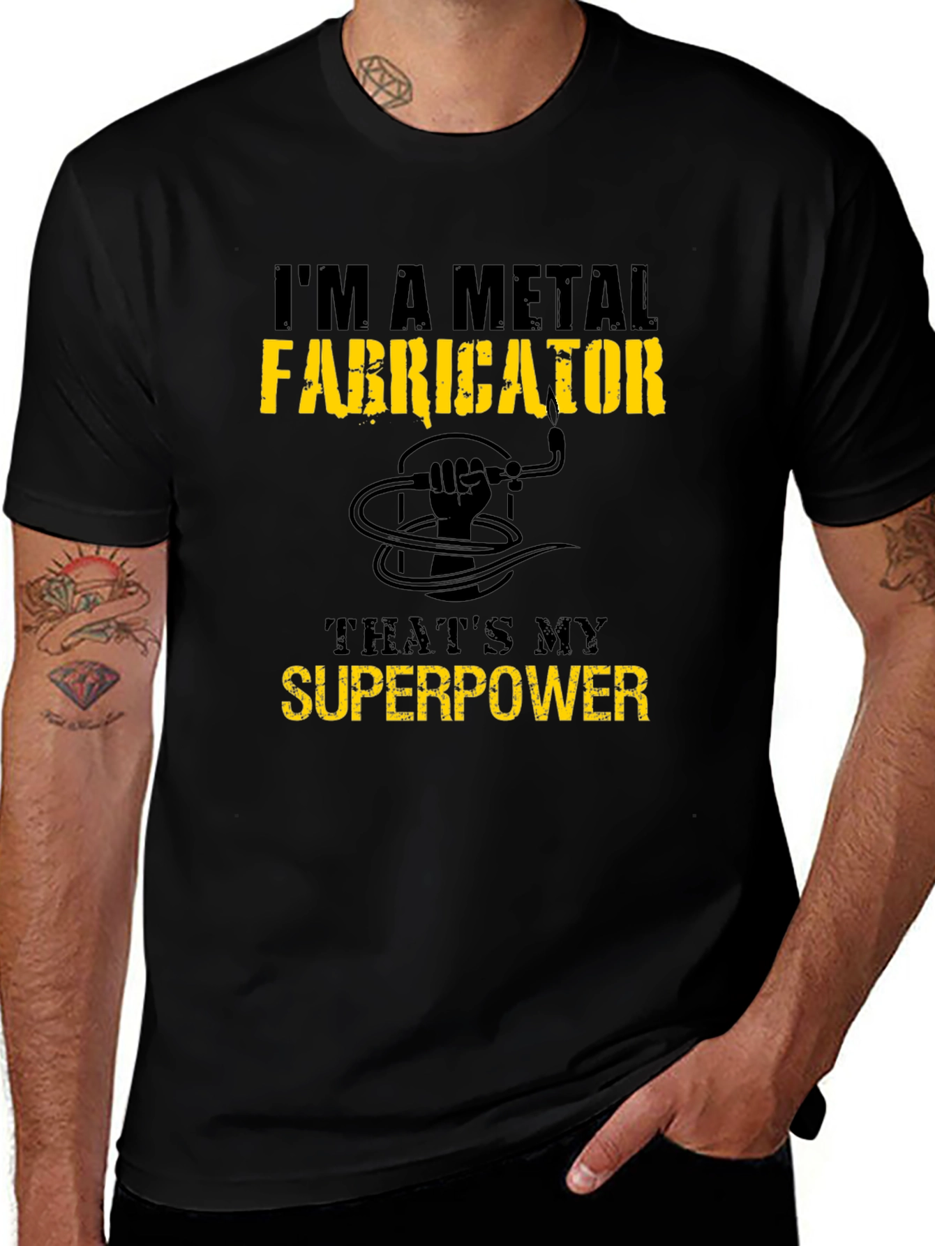 Variant 24 of Metal Fabricator Superpower T-Shirt - Black