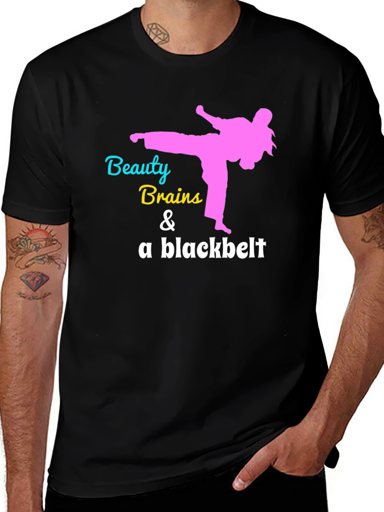 Variant 16 of Beauty, Brains & Blackbelt T-Shirt