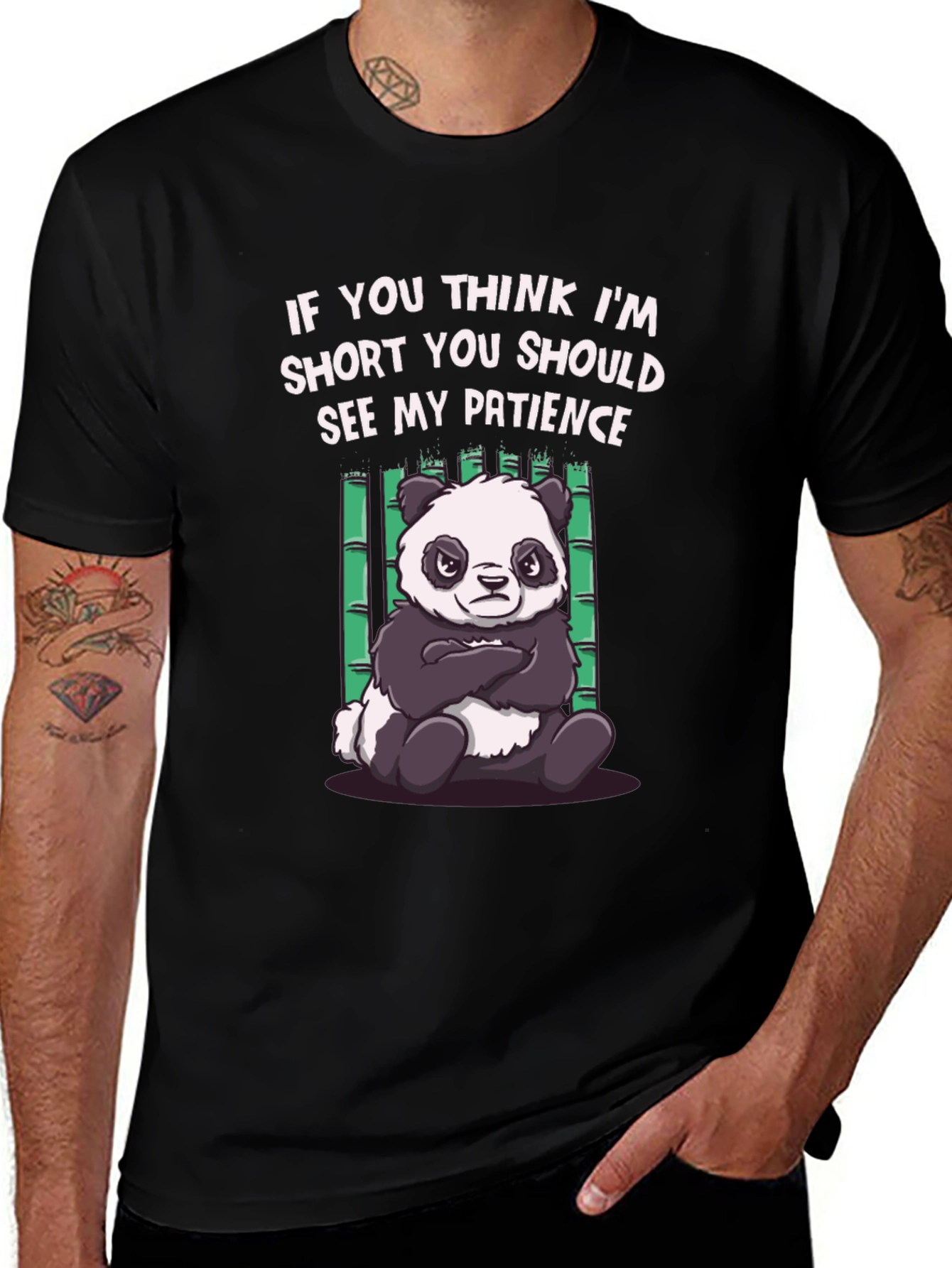 Variant 20 of Funny Panda Short Patience T-Shirt