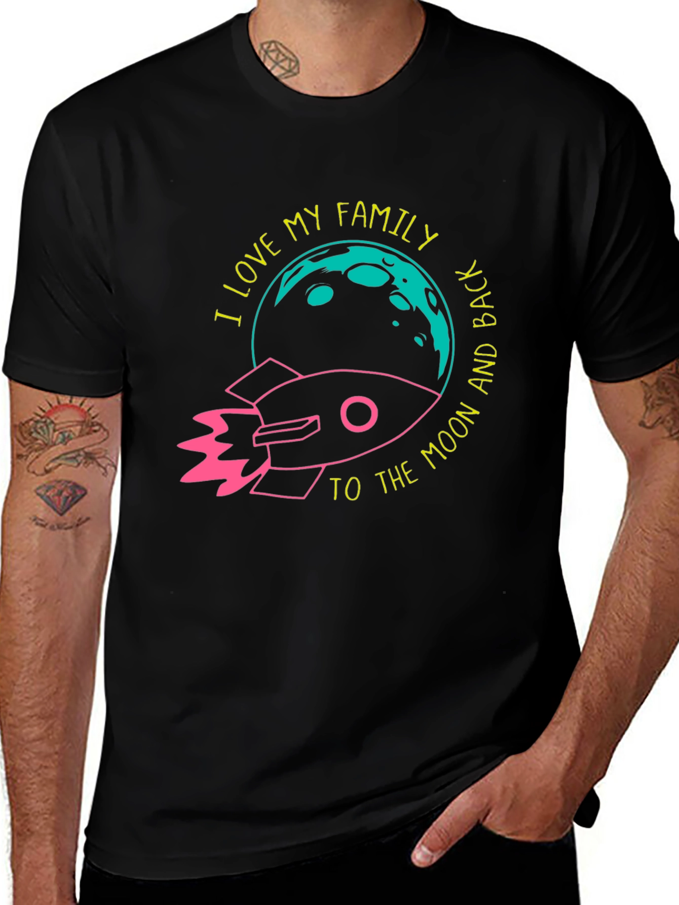 Variant 21 of I Love My Family Rocket Graphic Tee