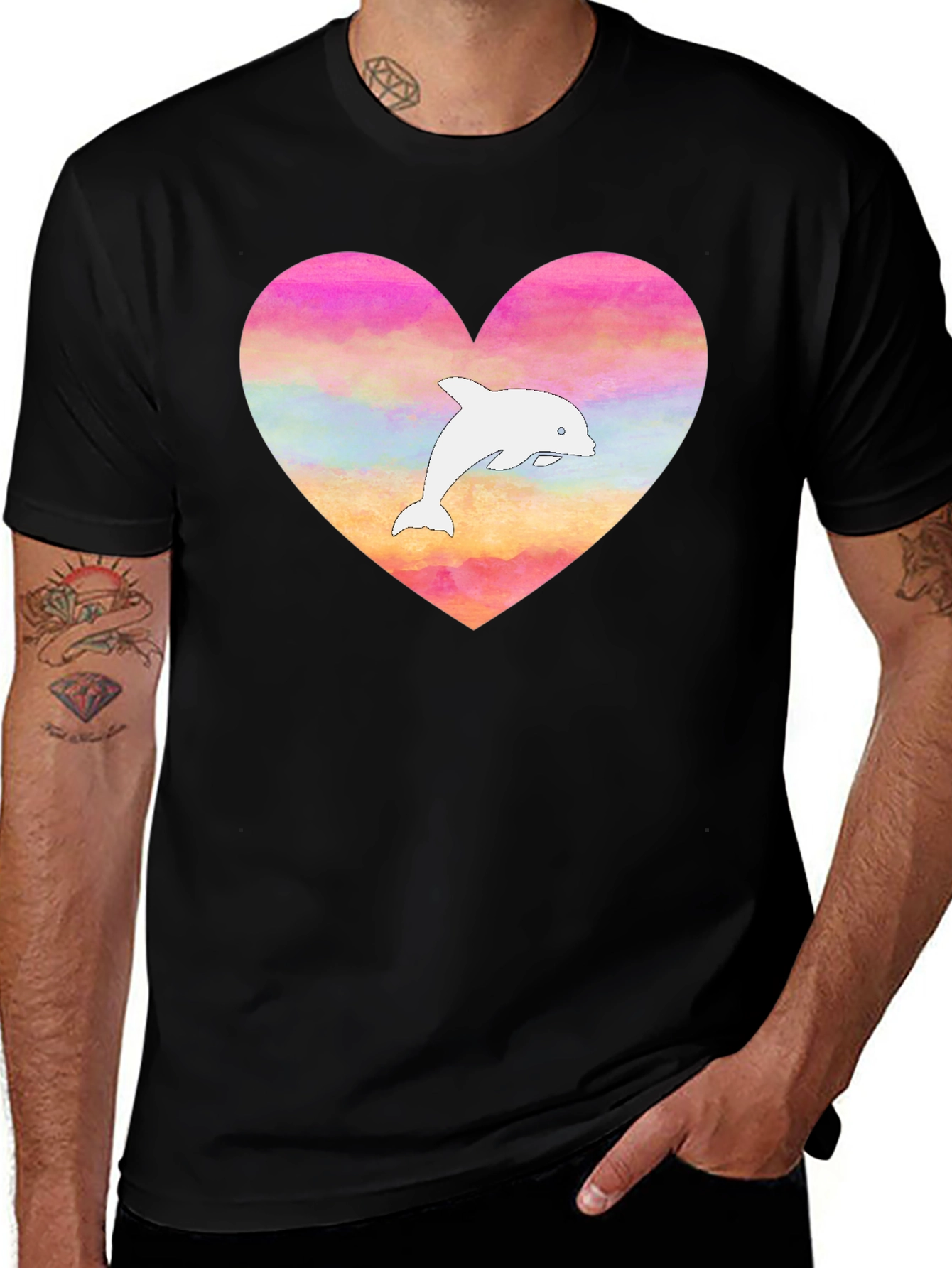 Variant 16 of Heart Dolphin T-Shirt