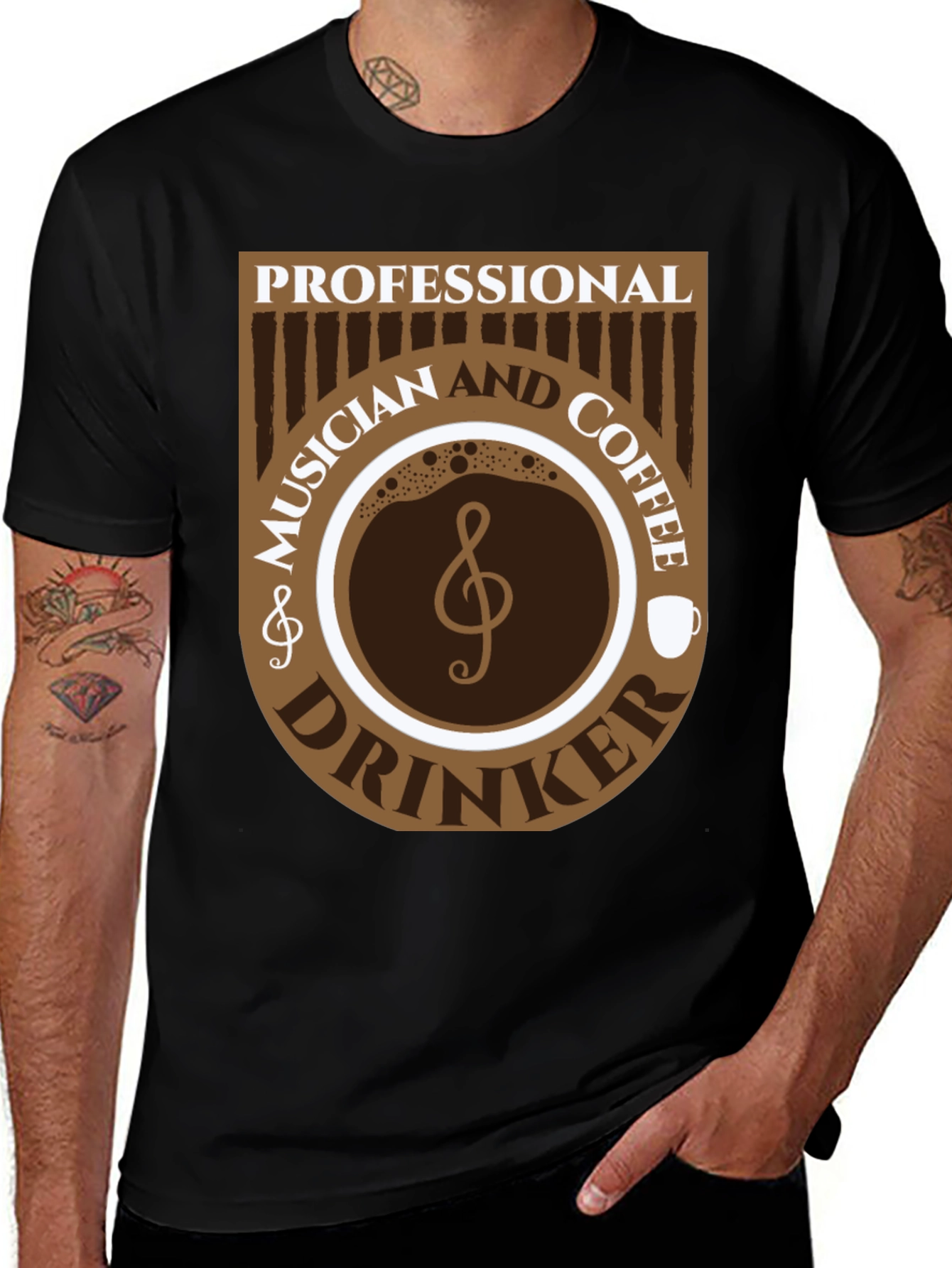 Variant 2 of Musician & Coffee Drinker Graphic Tee