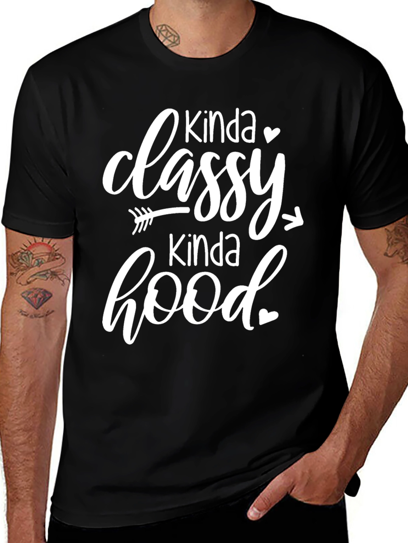 Variant 8 of Kinda Classy Kinda Hood Graphic Tee