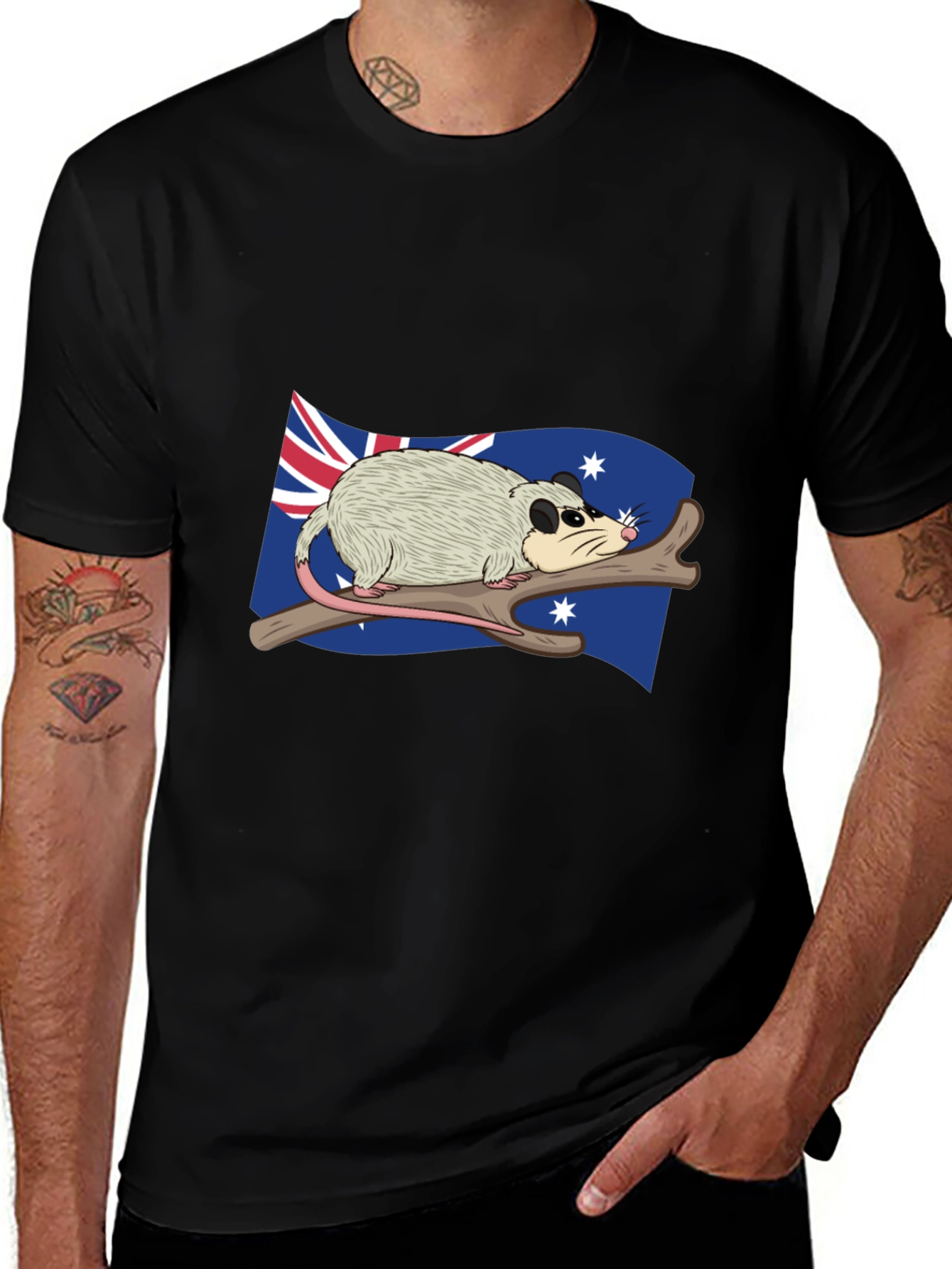 Variant 15 of Australian Possum Flag T-Shirt