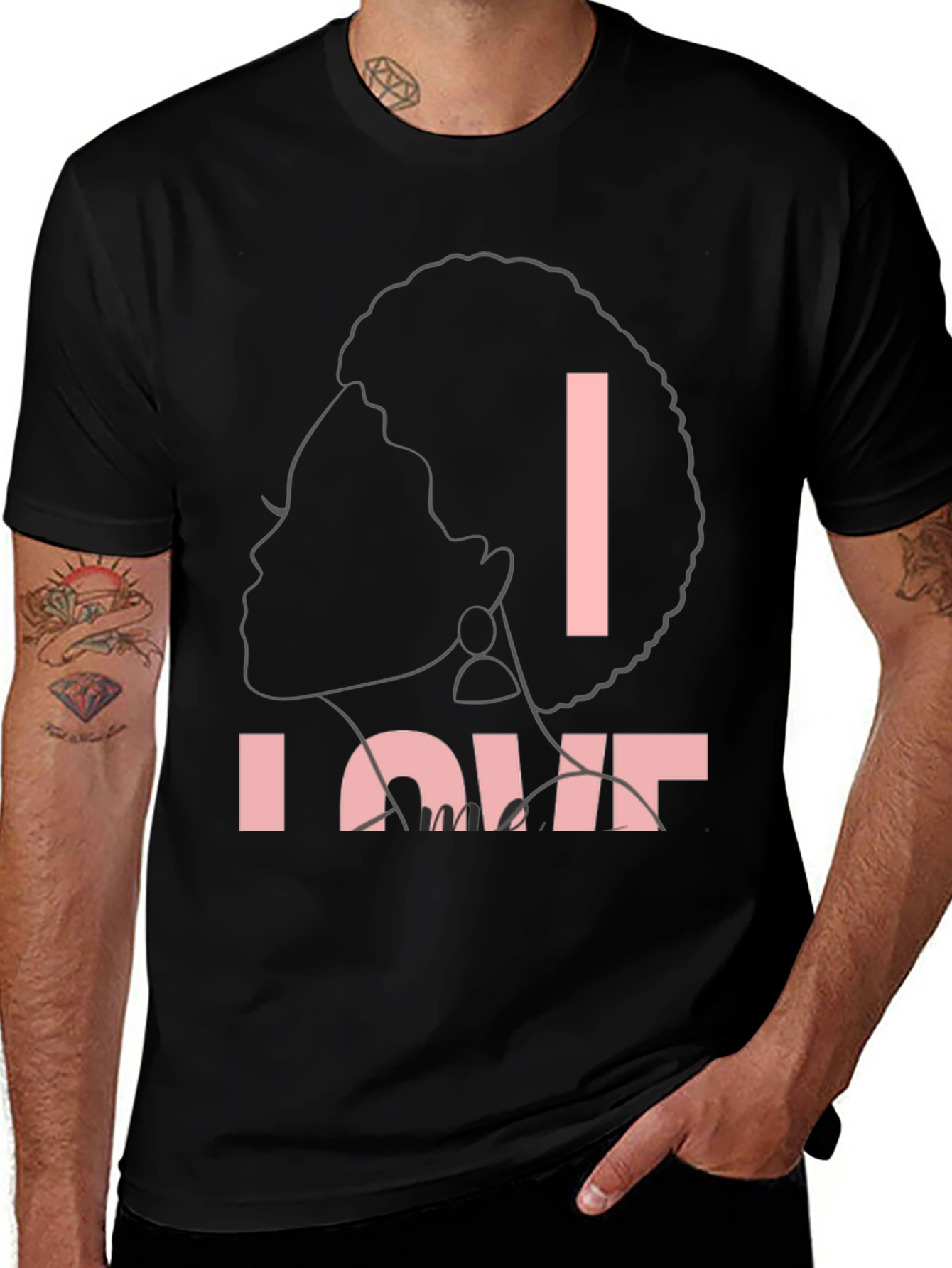 Variant 21 of I Love Me Black Silhouette Graphic T-Shirt