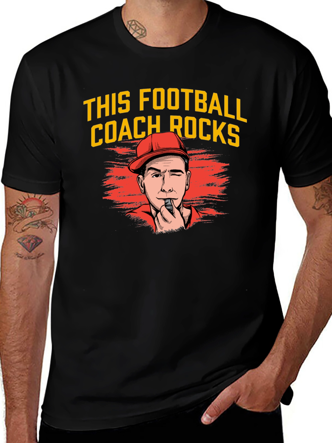Variant 4 of Funny Football Coach T-Shirt - This Coach Rocks