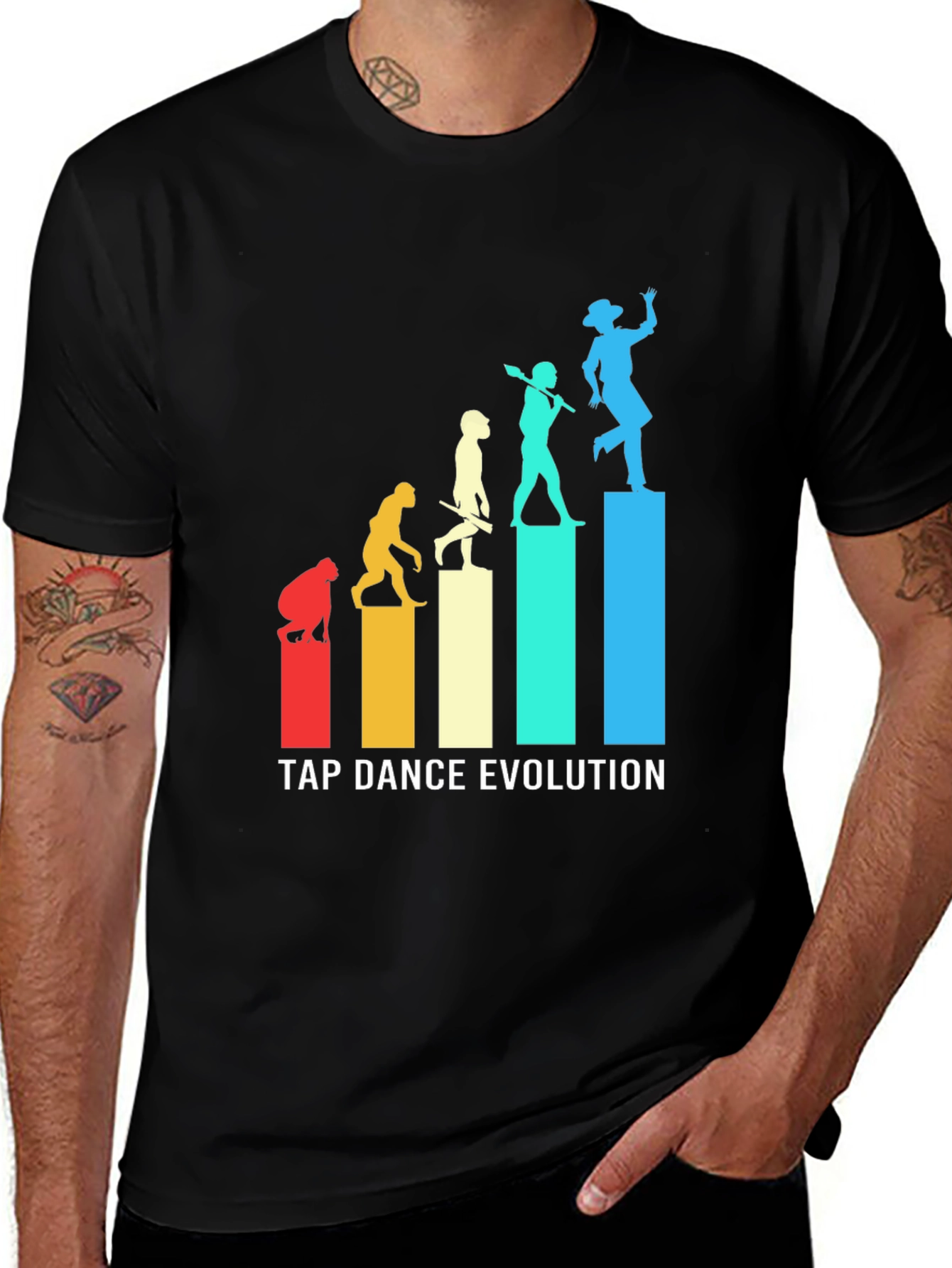 Variant 18 of Tap Dance Evolution Graphic Tee - Stylish Dance Lover's Shirt