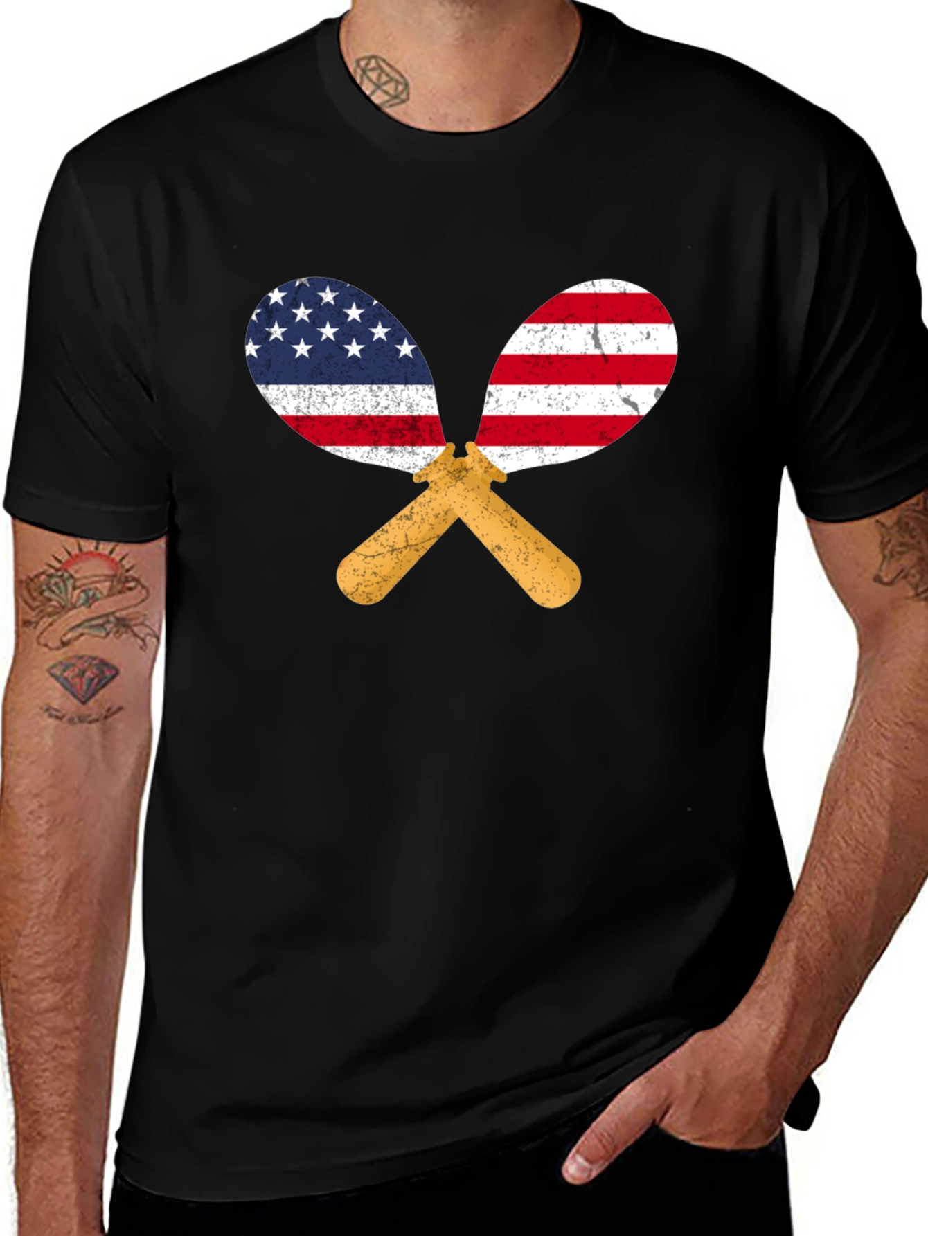 Variant 28 of USA Flag Maracas Graphic T-Shirt