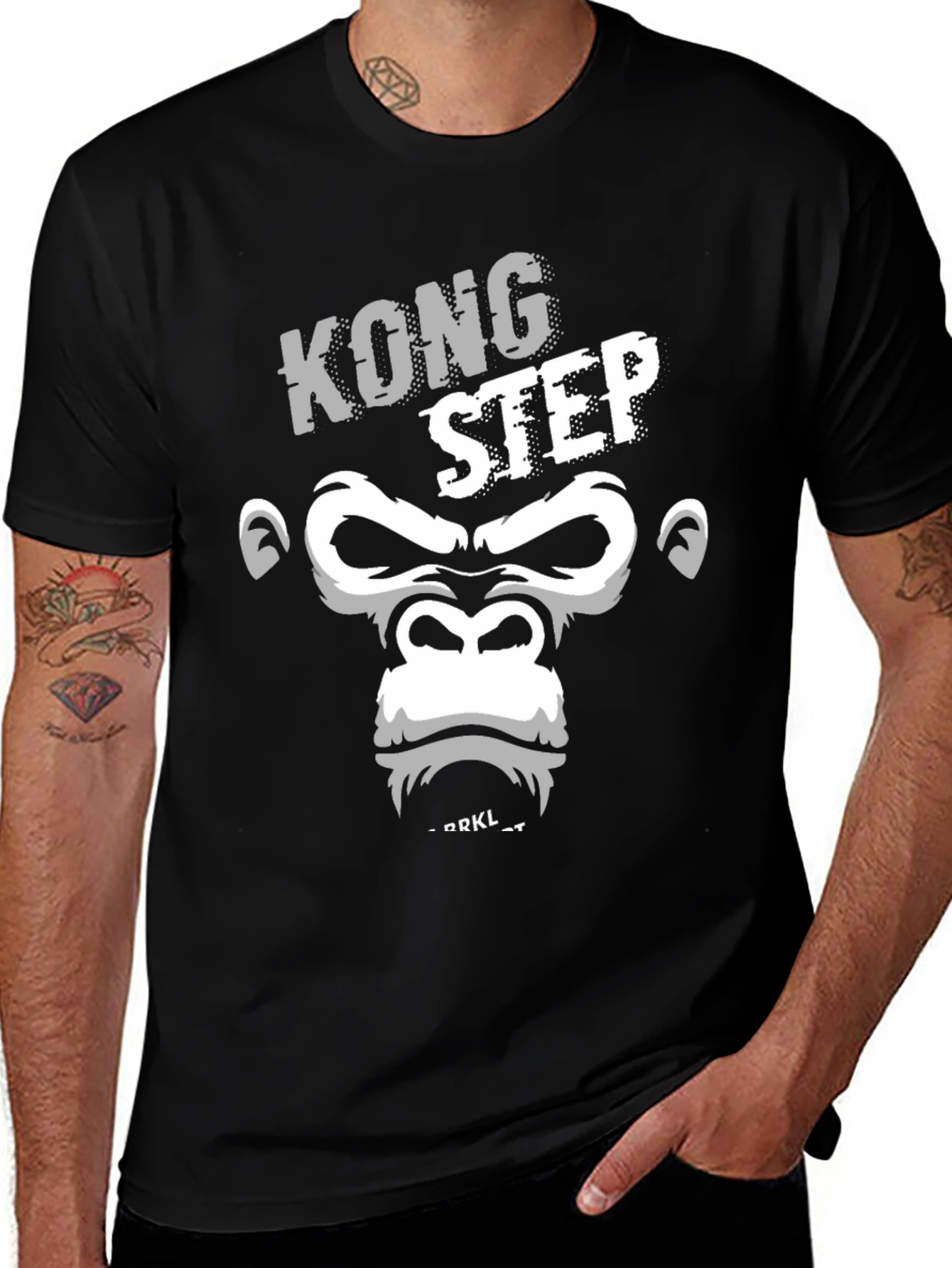 Variant 13 of Kong Step Graphic Tee - Men's Black T-Shirt