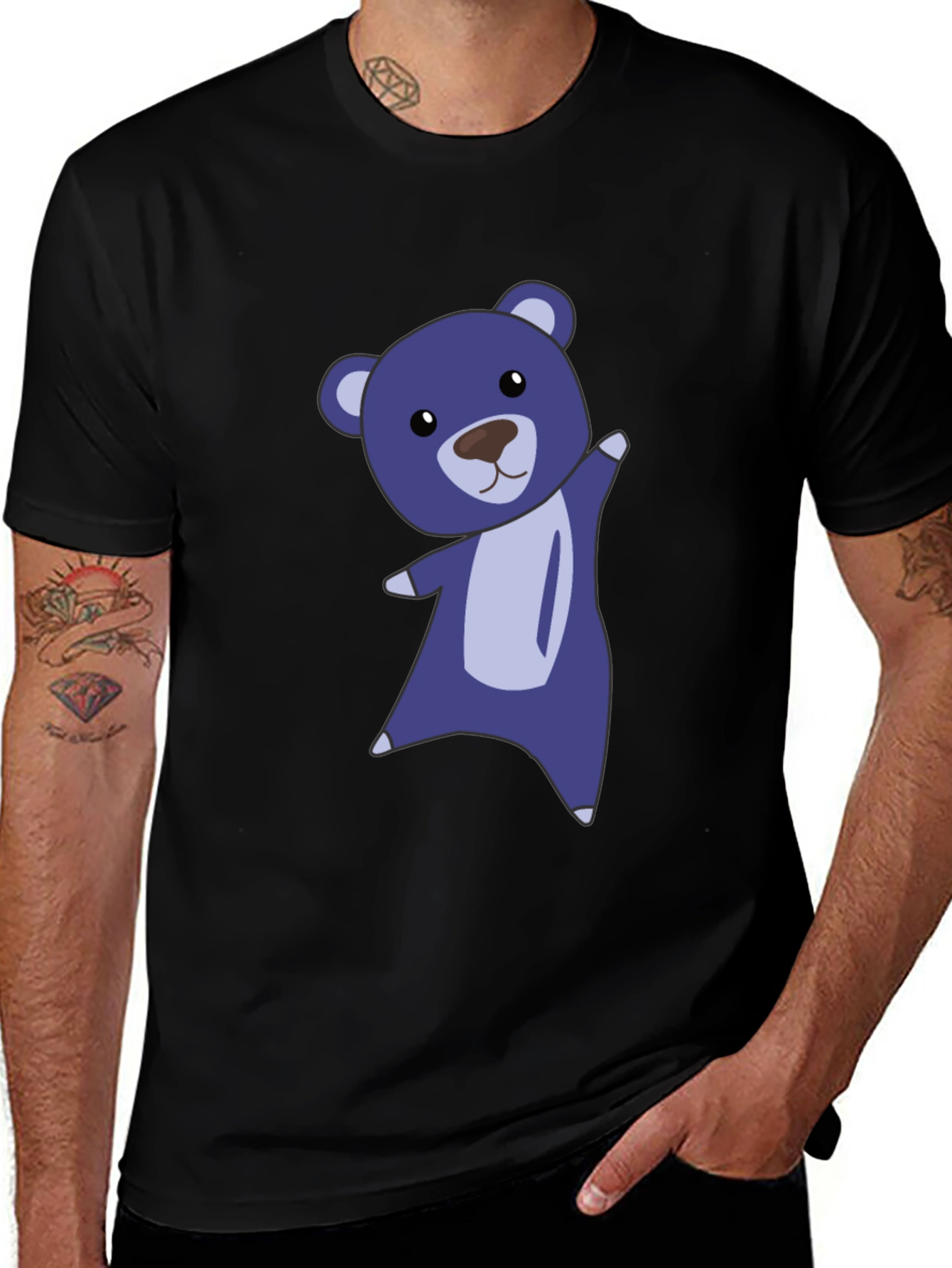 Cute Cartoon Bear Graphic T-Shirt
