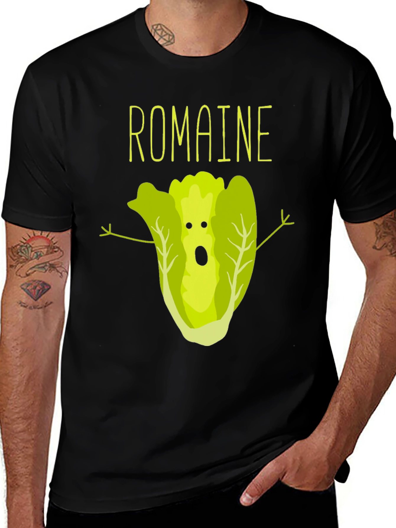 Variant 25 of Romaine Lettuce Graphic T-Shirt - Funny Food Tee