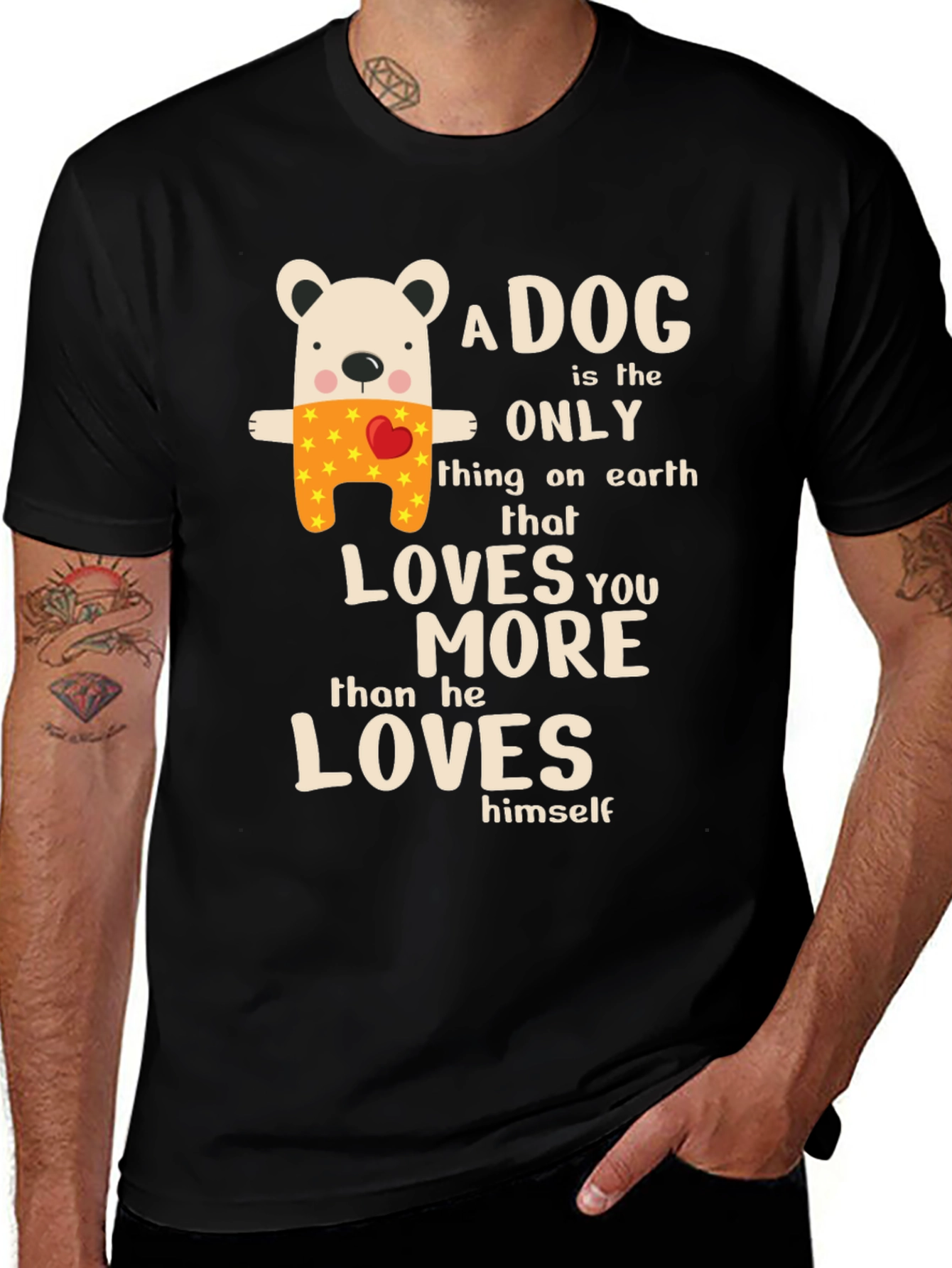 Variant 11 of Dog Lover T-Shirt - A Dog Loves You More