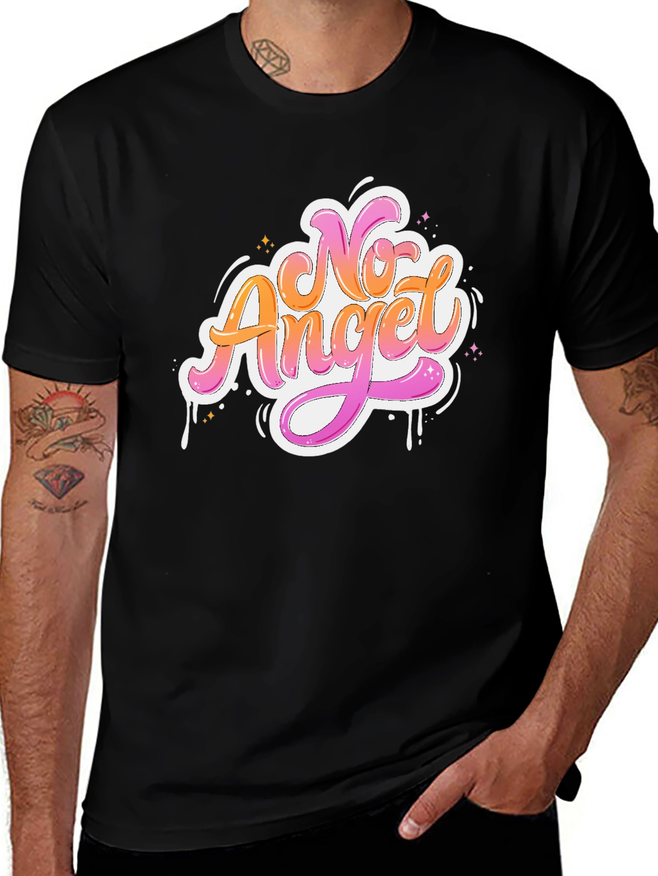 Variant 11 of No Angel Graphic Tee - Trendy Unisex T-Shirt