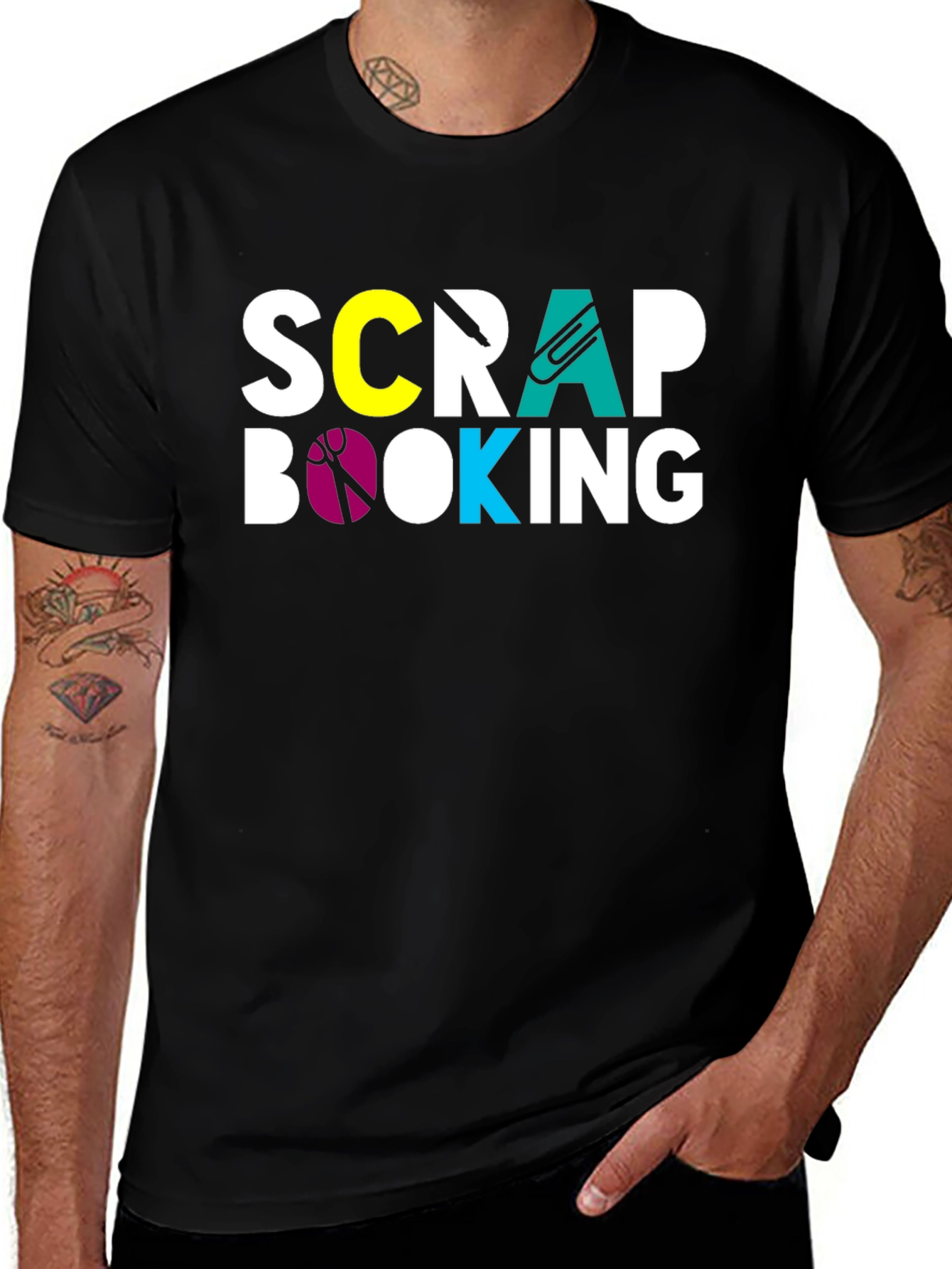 Variant 10 of Scrapbooking Graphic T-Shirt - Crafty Hobby Tee