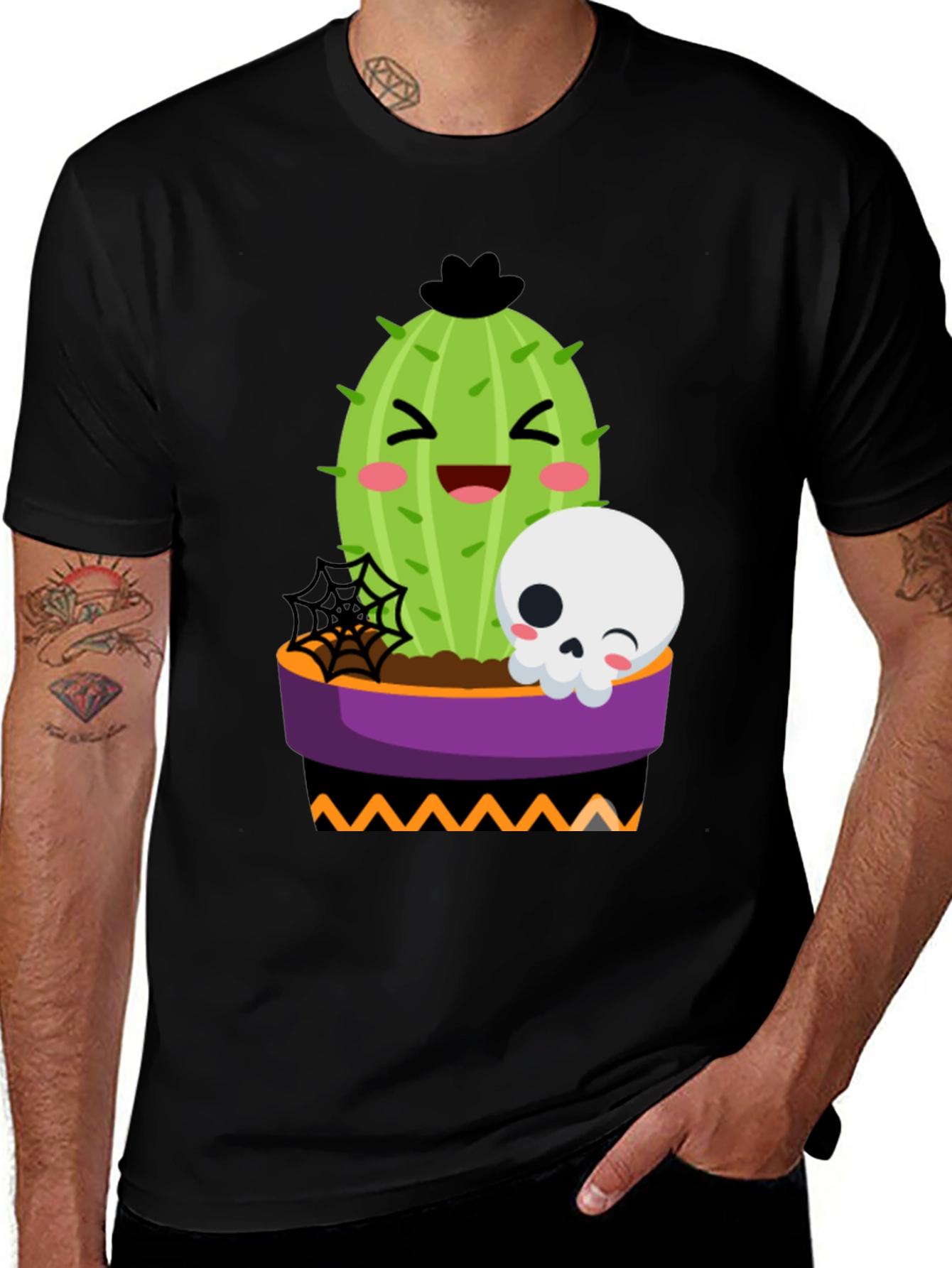Variant 25 of Halloween Cactus Graphic Tee