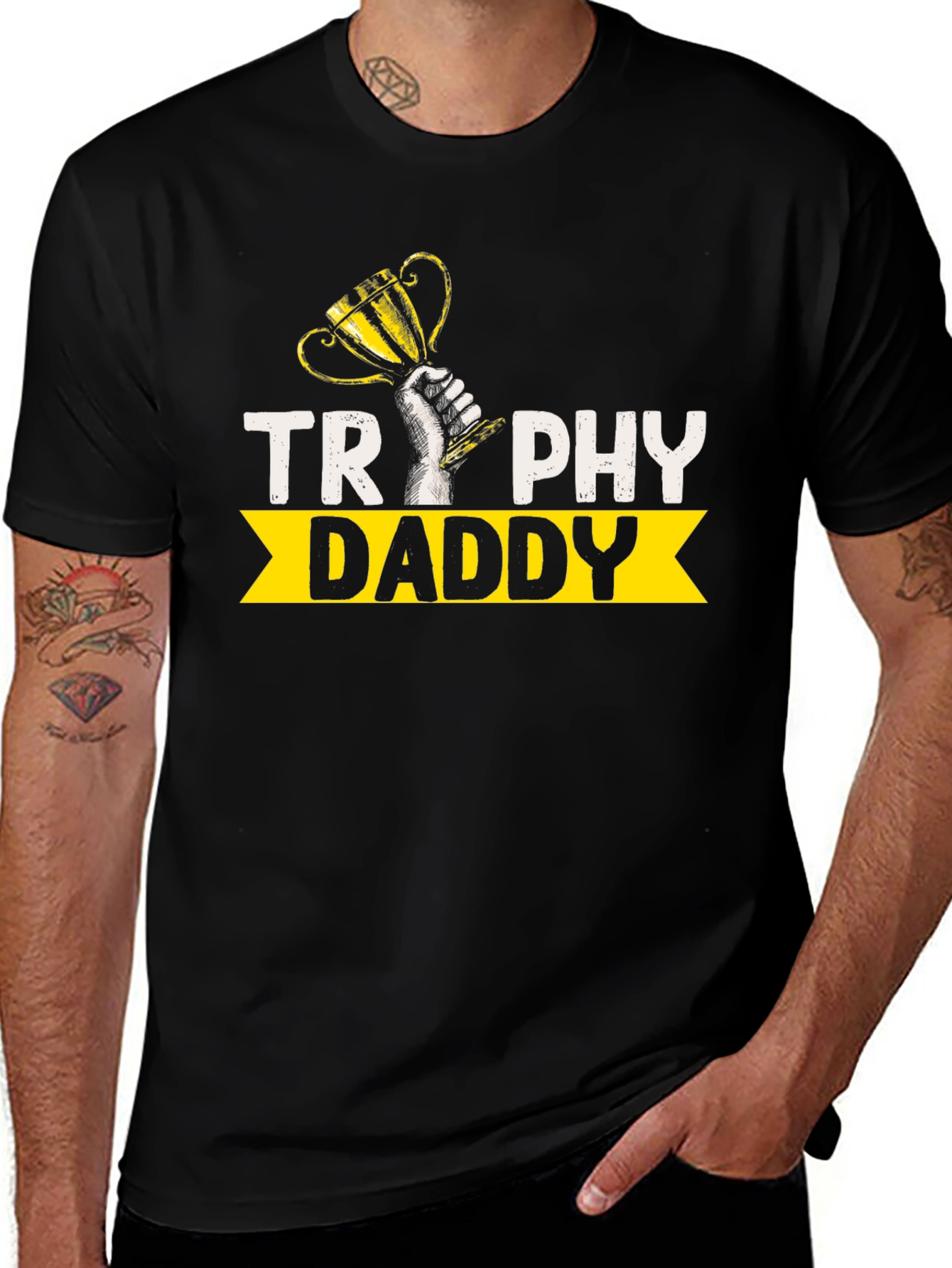 Trophy Daddy Graphic T-Shirt - Celebrate Wins in Style!
