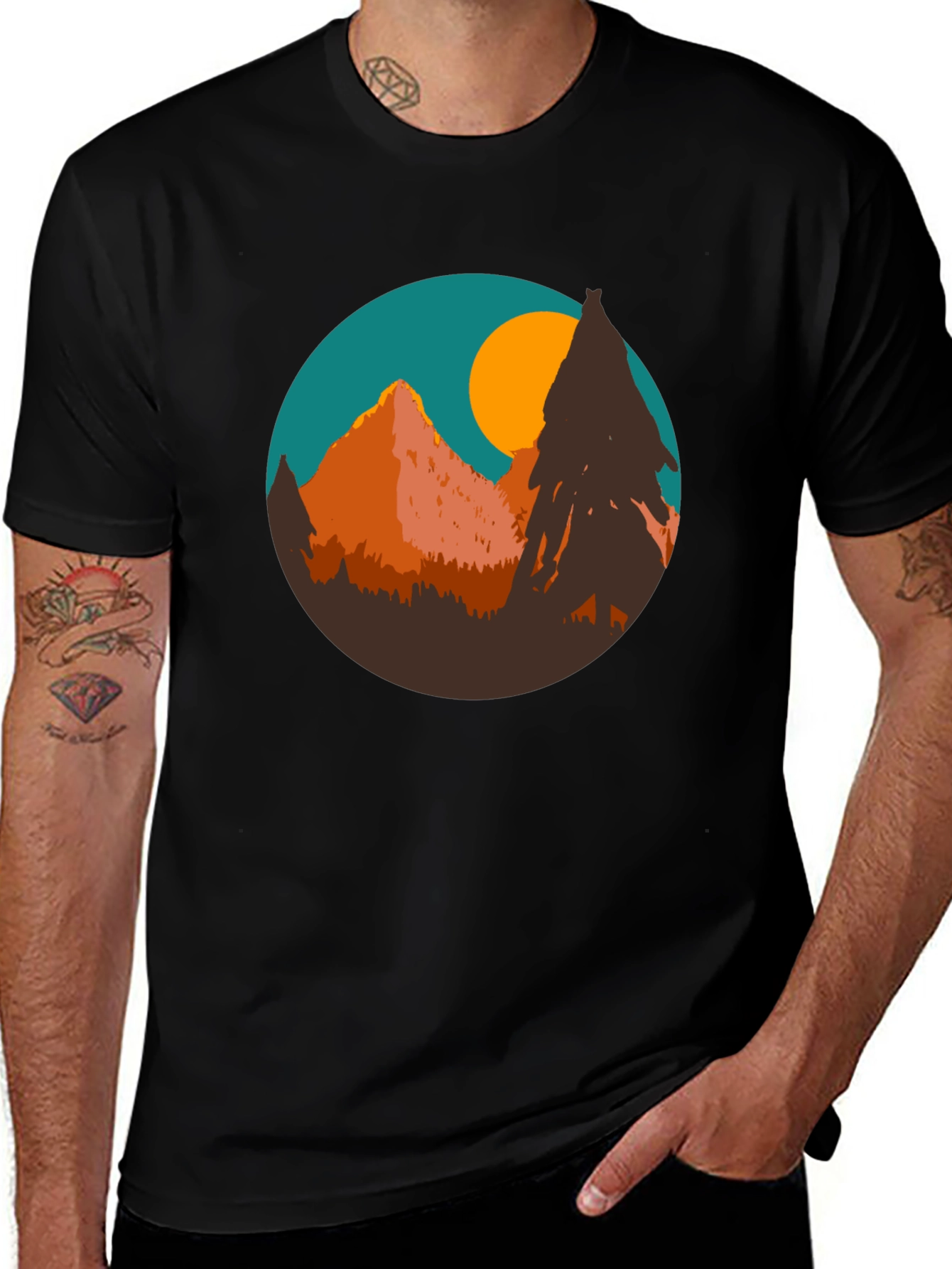 Variant 10 of Mountain Sunset Graphic Tee