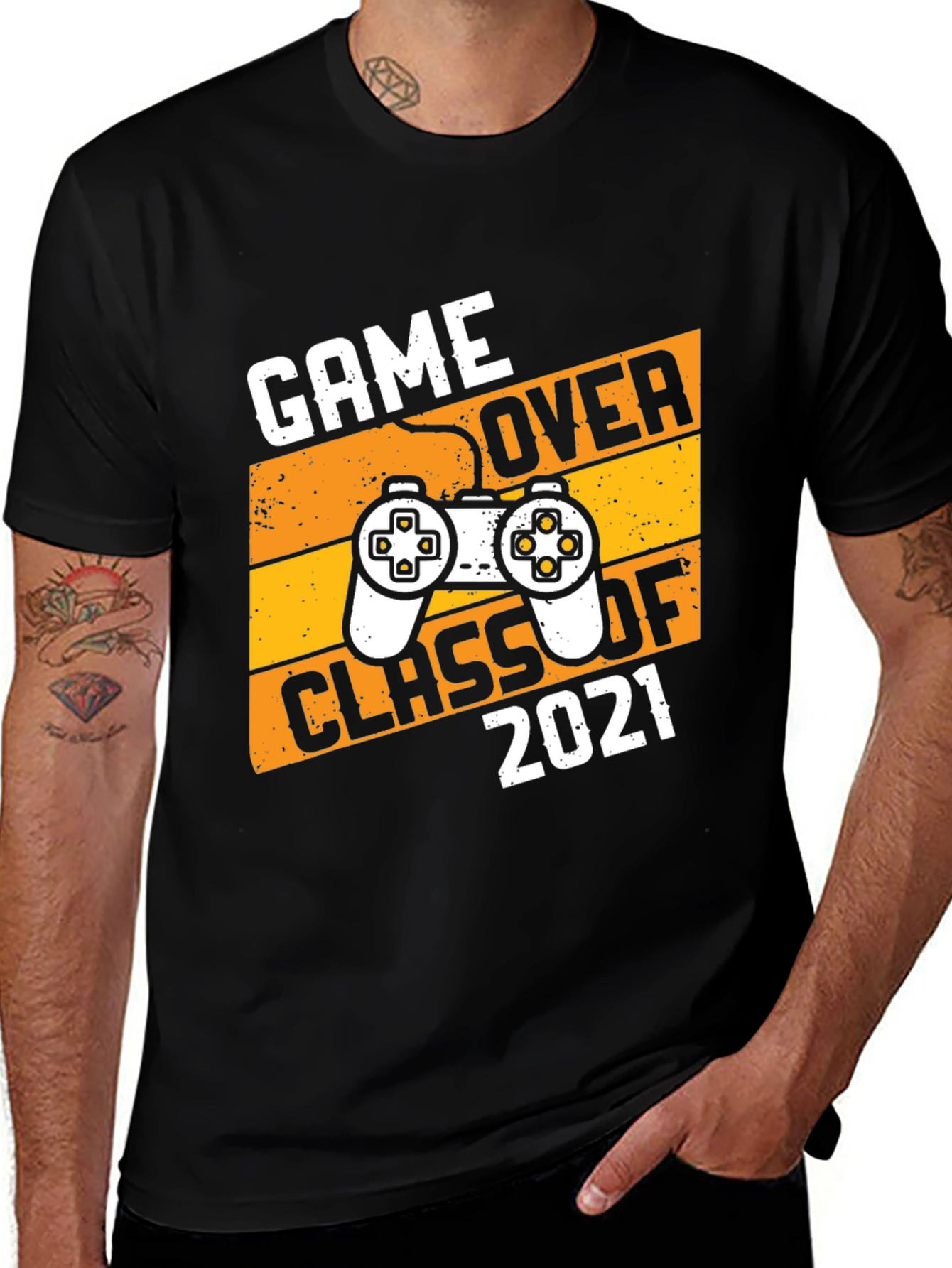 Variant 18 of Game Over Class of 2021 Graduation T-Shirt