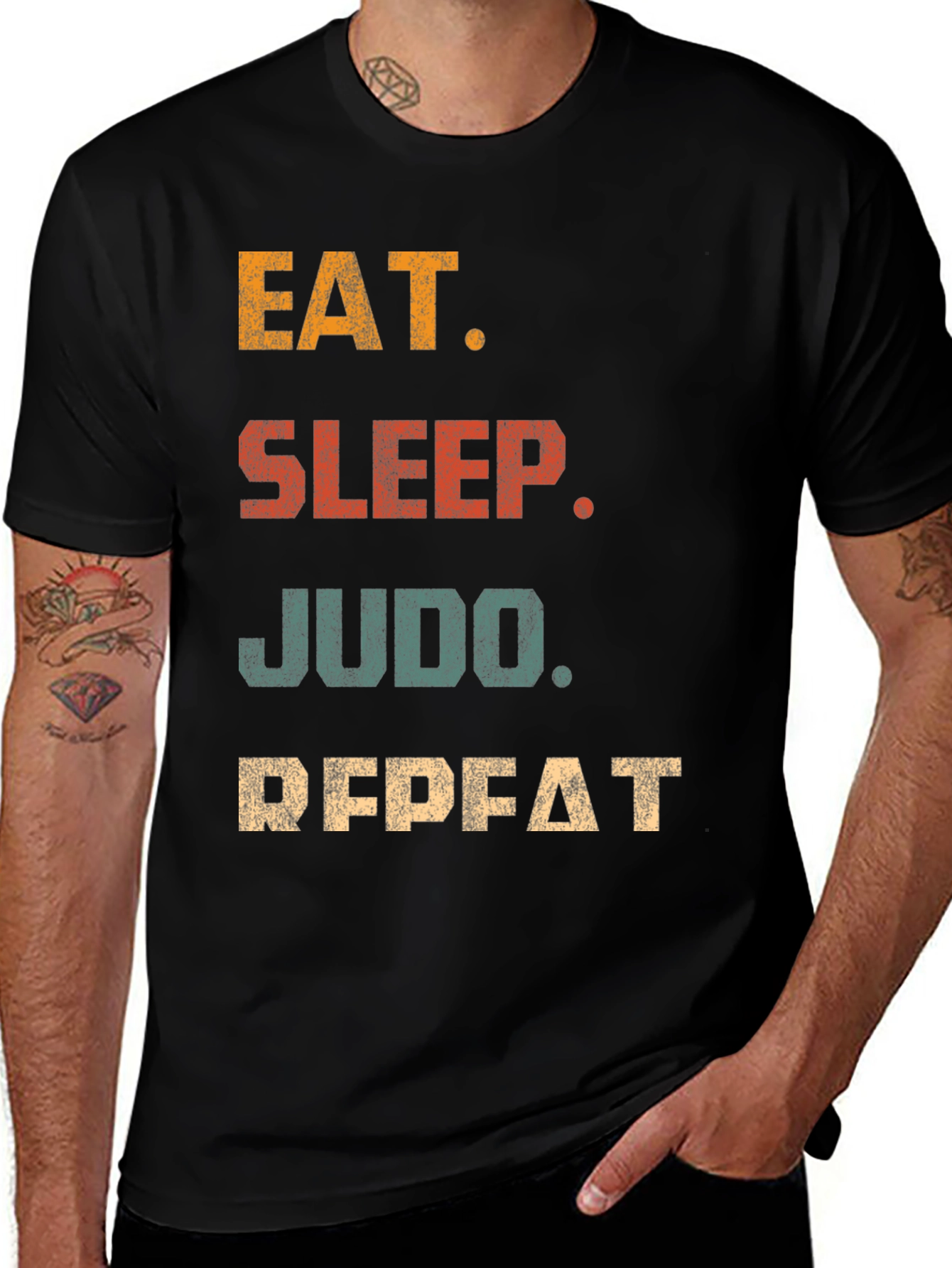 Variant 5 of Eat Sleep Judo Repeat Graphic Tee