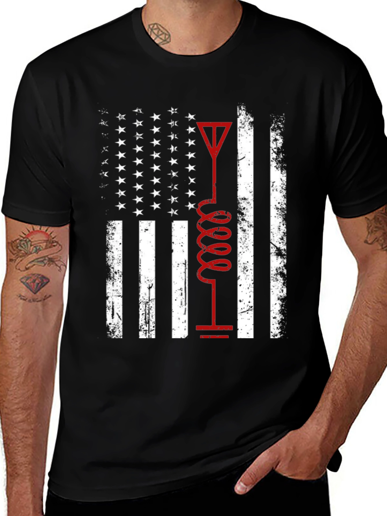 Variant 15 of Patriotic Ham Radio Operator T-Shirt