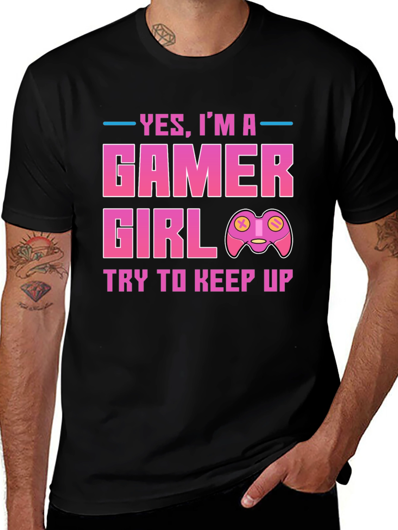 Variant 12 of Gamer Girl T-Shirt - Yes I'm A Gamer!
